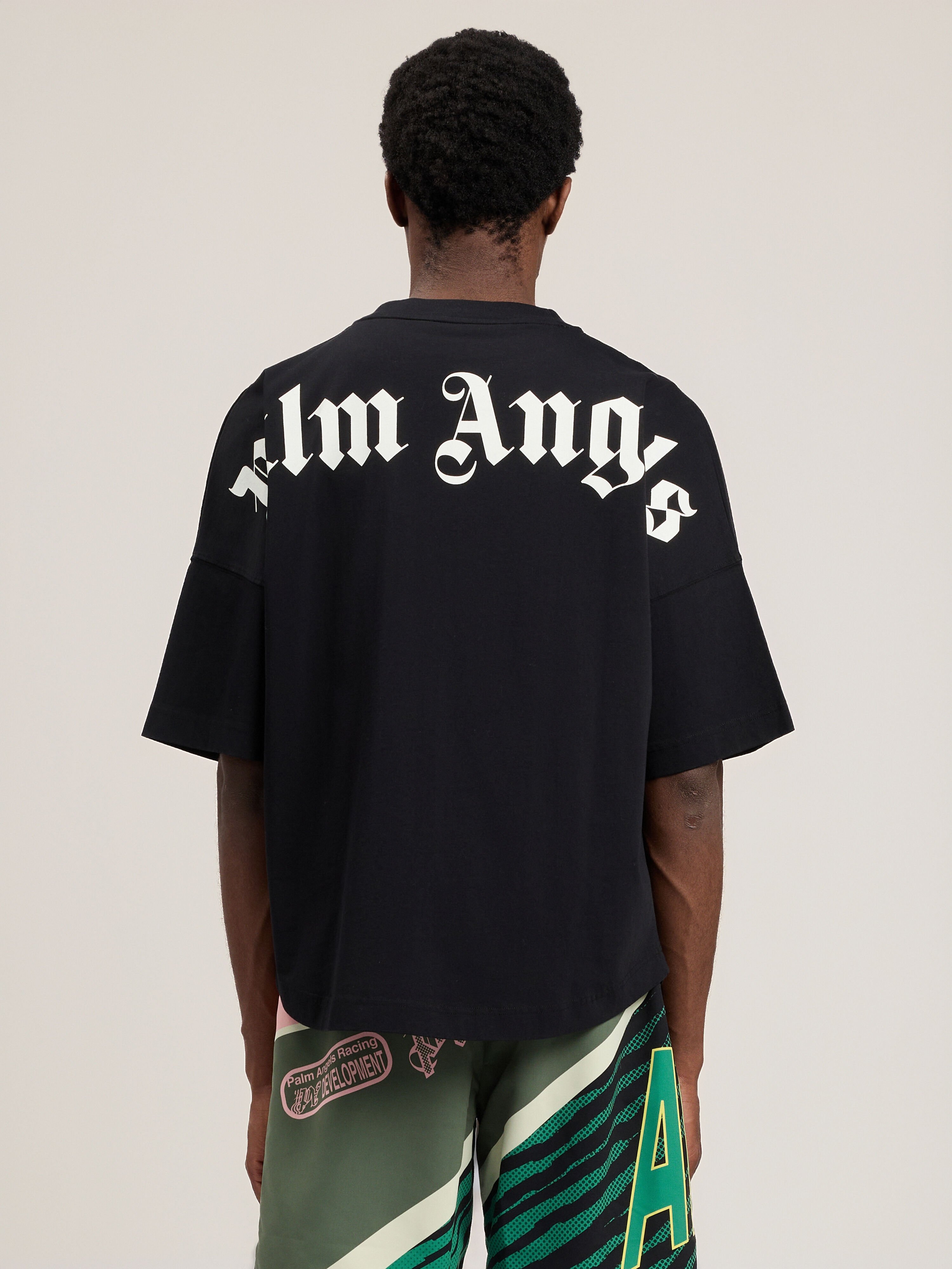 PALM ANGELS Classic Logo Over T-Shirt BLACK OFF WHITE PMAA10BS26JER001