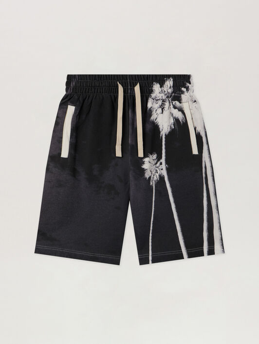 Decoding Palm Culture Sweatshort PALM ANGELS Decoding Palm Culture Sweatshort OFF WHITE - BLACK PMCI019F25FLE002