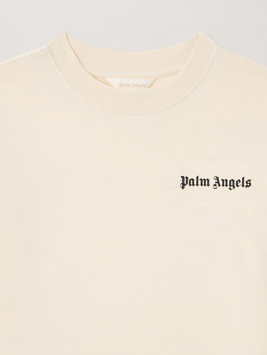 PALM ANGELS Logo. T-Shirt OFF WHITE PBAA003S26JER002