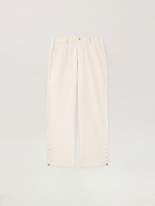 Palm Tree Loose Trousers PALM ANGELS Palm Tree Loose Trousers OFF WHITE - SILVER PAMCA03F26FB01