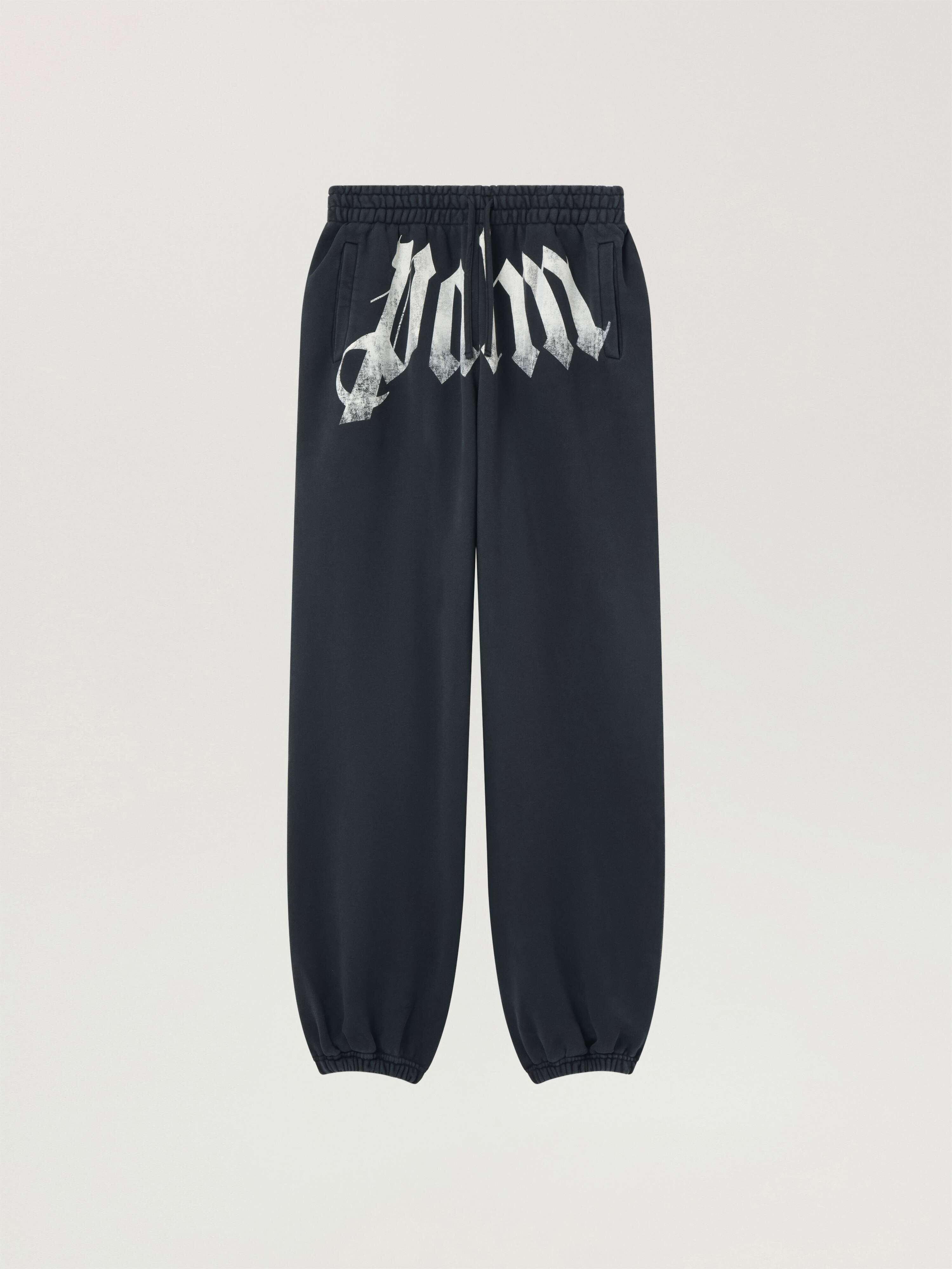 Big Waist Logo Sweatpants PALM ANGELS Big Waist Logo Sweatpants BLACK - OFF WHITE PAMCH05F26FL01