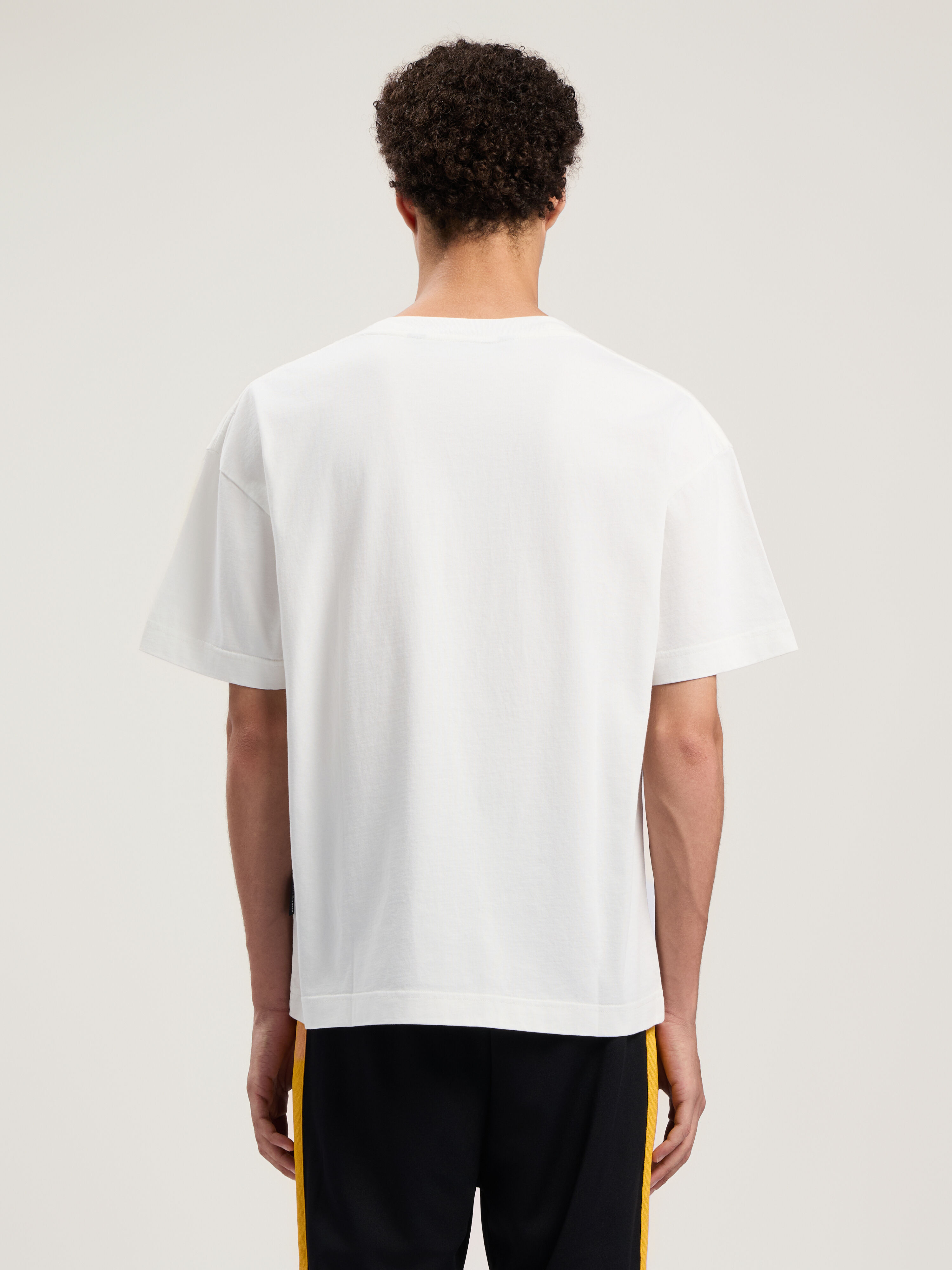 PALM ANGELS Decoding Palm Culture Regular T-Shirt OFF WHITE - BLACK PMAA109F25JER006