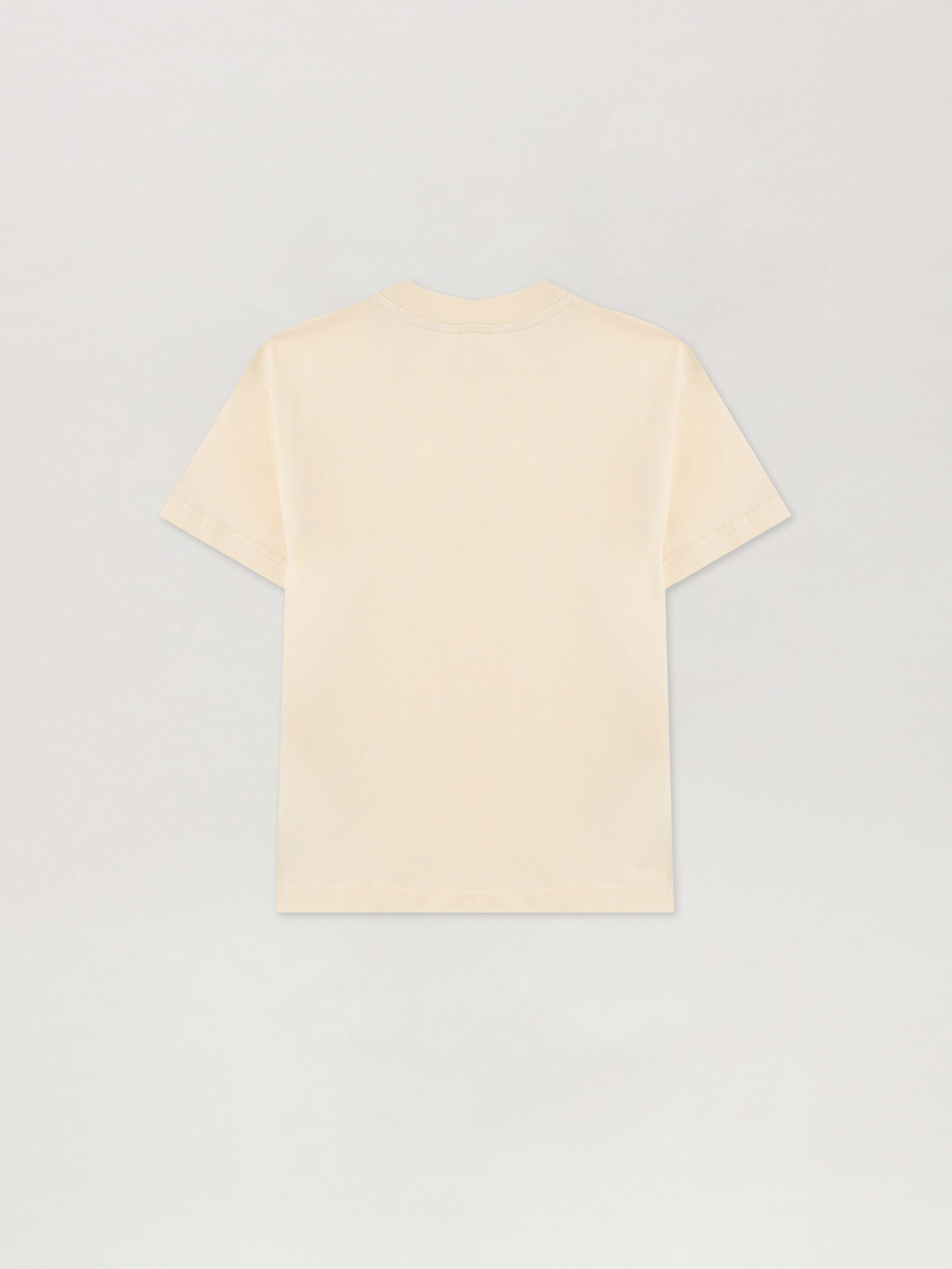 PALM ANGELS Neck Logo Brushed T-Shirt OFF WHITE PGAA002S26JER005