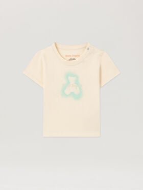 PALM ANGELS Spray Bear T-Shirt OFF WHITE PBXB001S26JER001