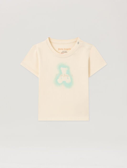 PALM ANGELS Spray Bear T-Shirt OFF WHITE PBXB001S26JER001
