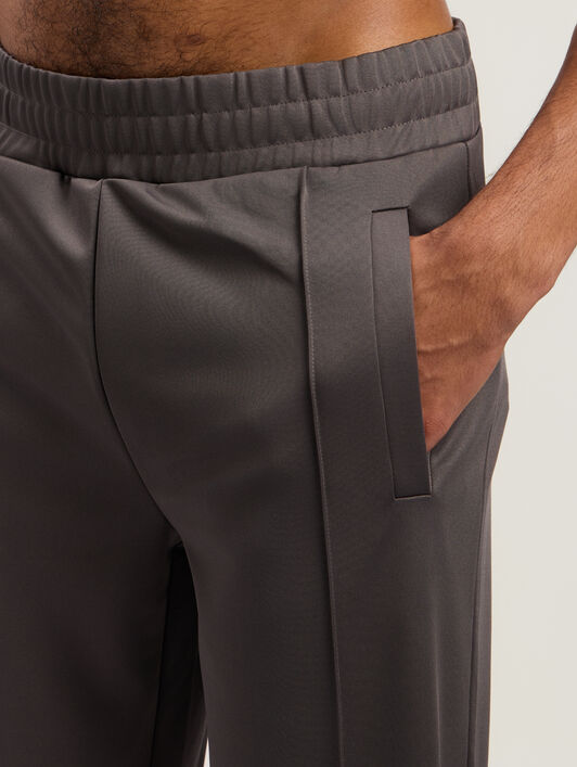 PALM ANGELS Back Curved Logo Track Pants DARK GREY - OFF WHITE PMCJ048F25FAB001