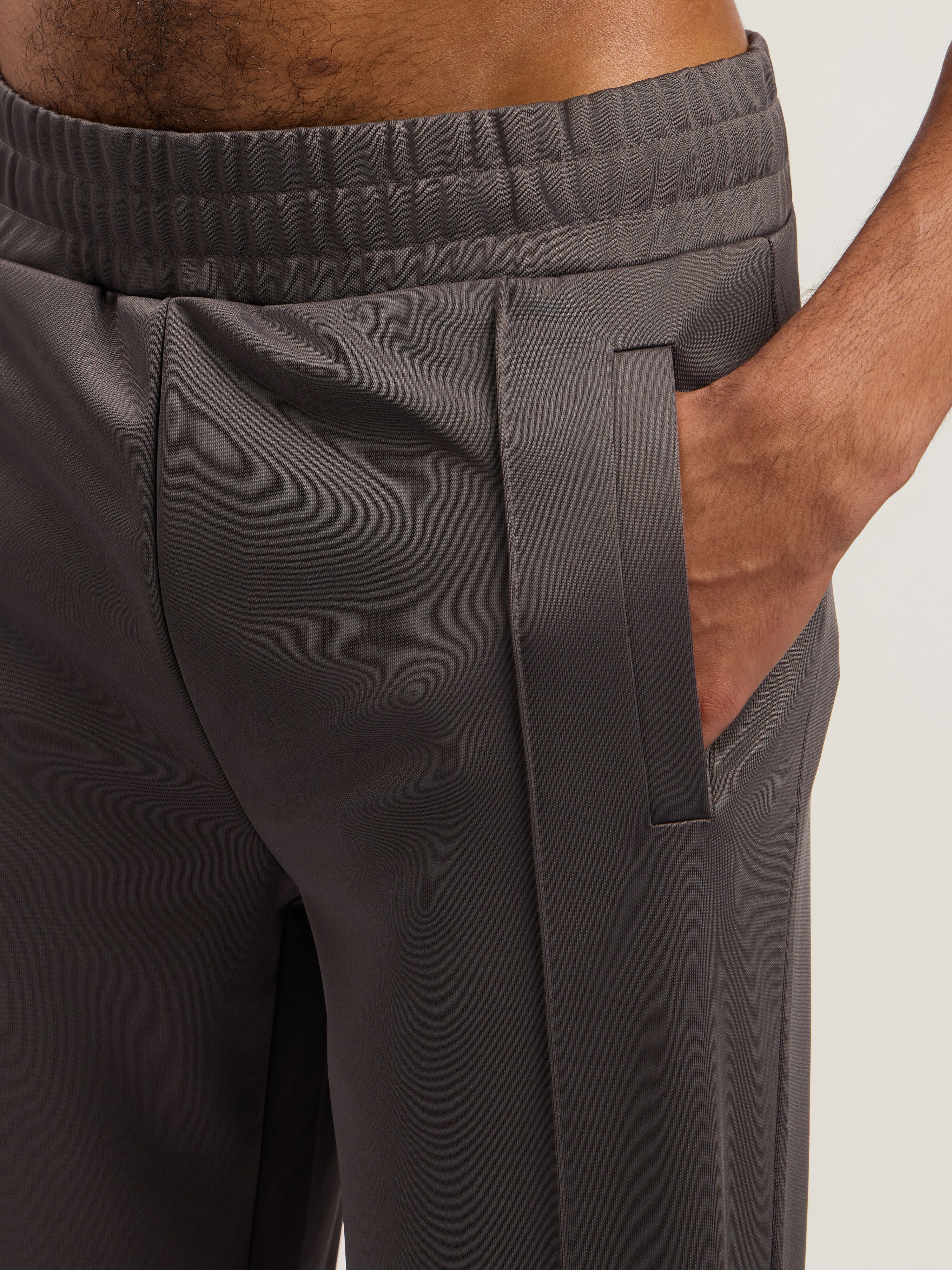 PALM ANGELS Back Curved Logo Track Pants DARK GREY - OFF WHITE PMCJ048F25FAB001