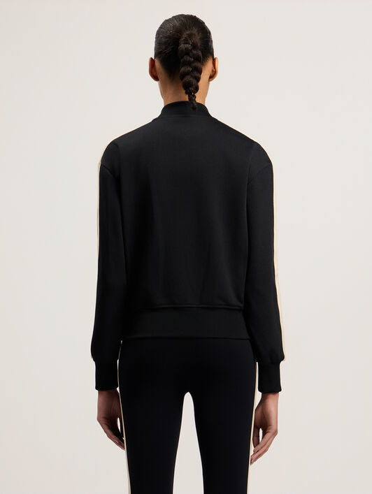 PALM ANGELS Classic Logo Track Bomber Jkt BLACK OFF WHITE PWBD050C99FAB001