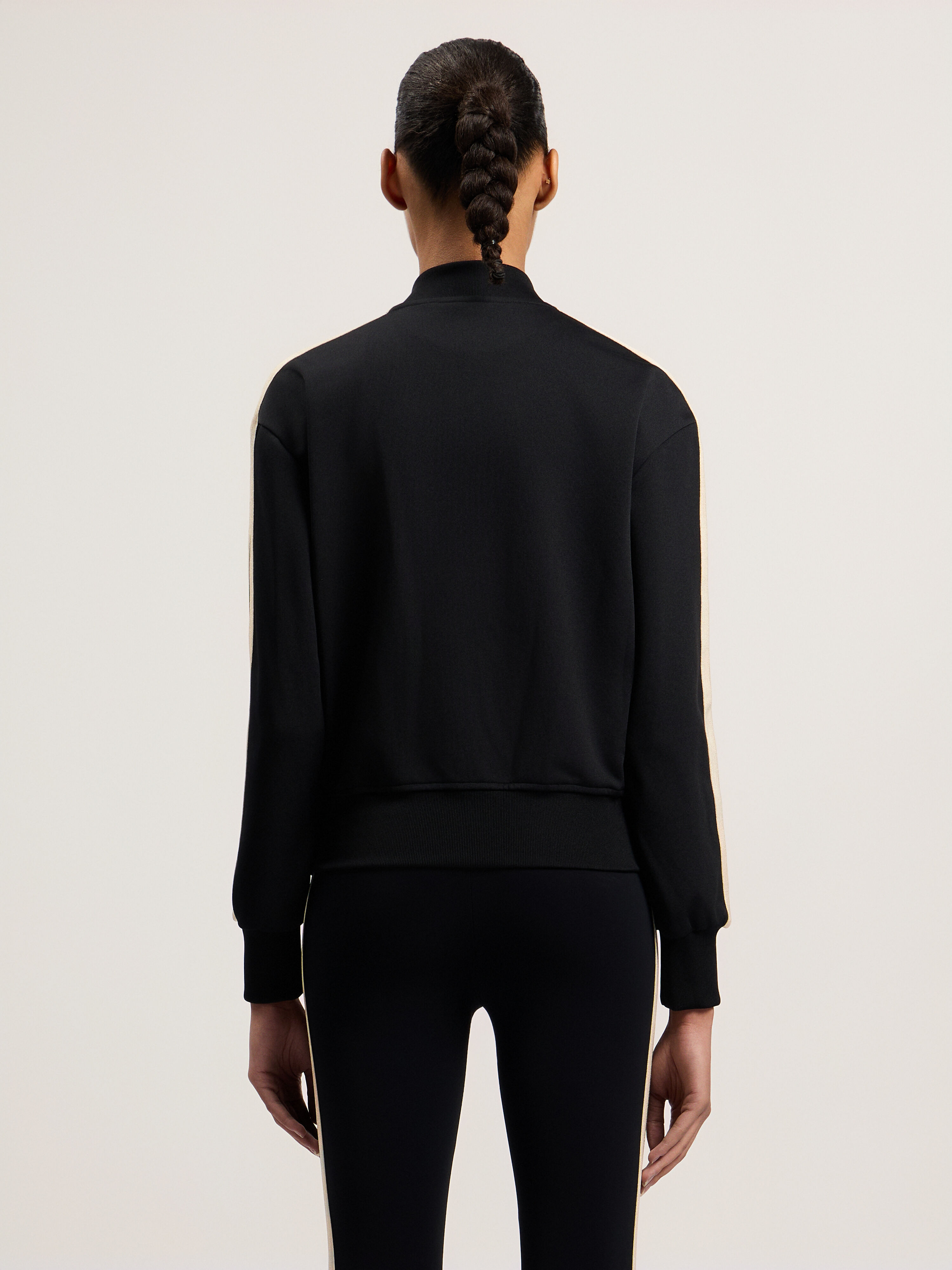 PALM ANGELS Classic Logo Track Bomber Jkt BLACK OFF WHITE PWBD050C99FAB001