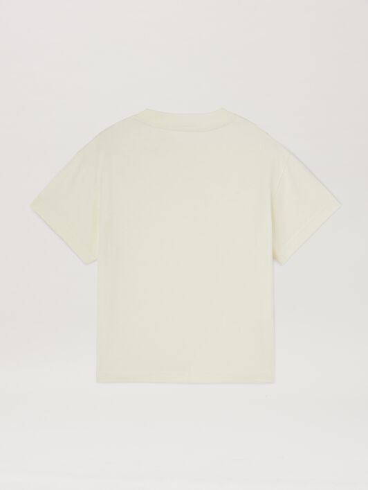 PALM ANGELS  The Palm T-shirt BUTTER BLUE FLUO PBAA003S25JER003