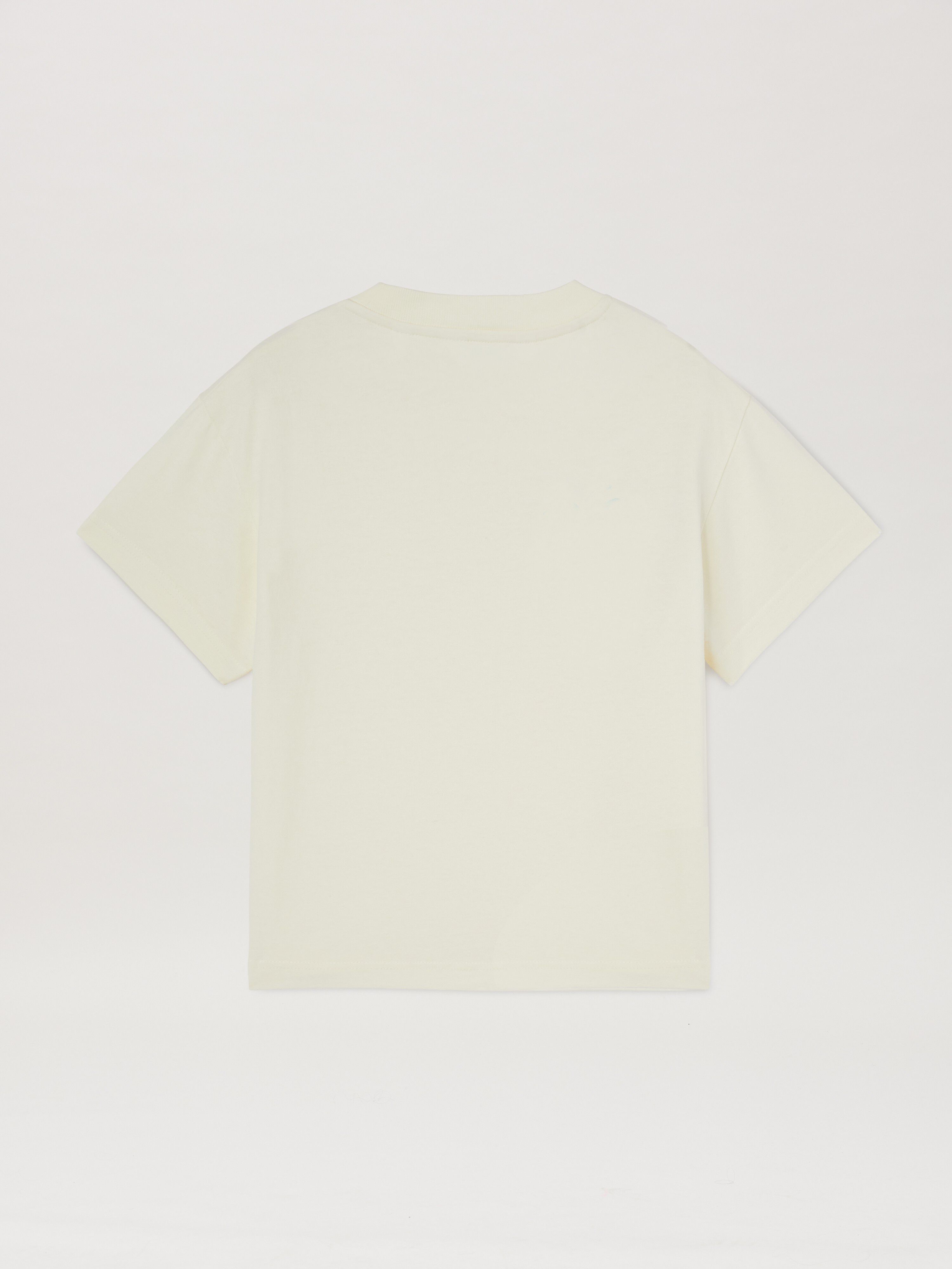 PALM ANGELS  The Palm T-shirt BUTTER BLUE FLUO PBAA003S25JER003