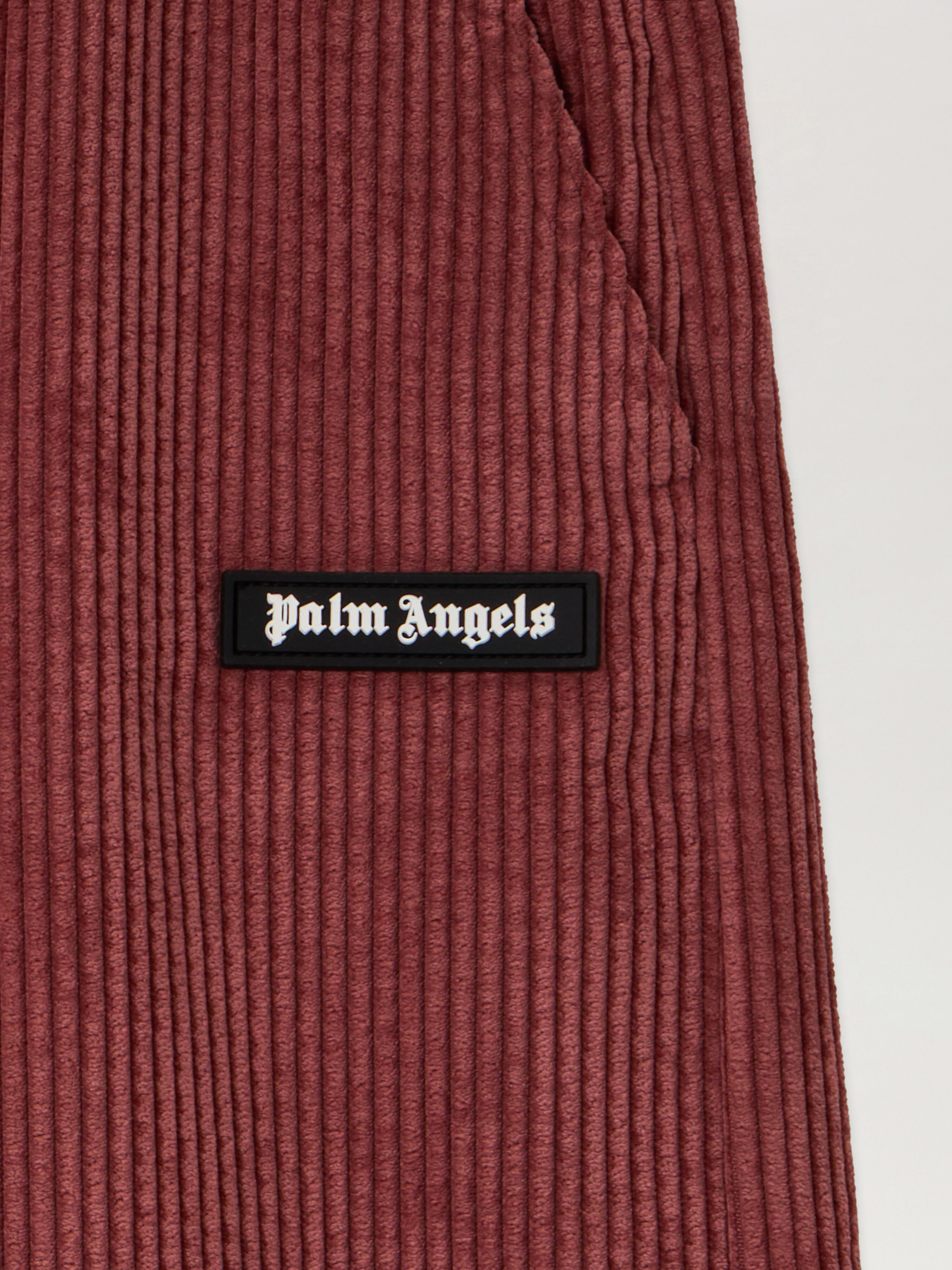 PALM ANGELS Pa Corduroy Wide Leg Pant ANTIQUE ROSE- OFF WHITE PGCA022F25FAB001