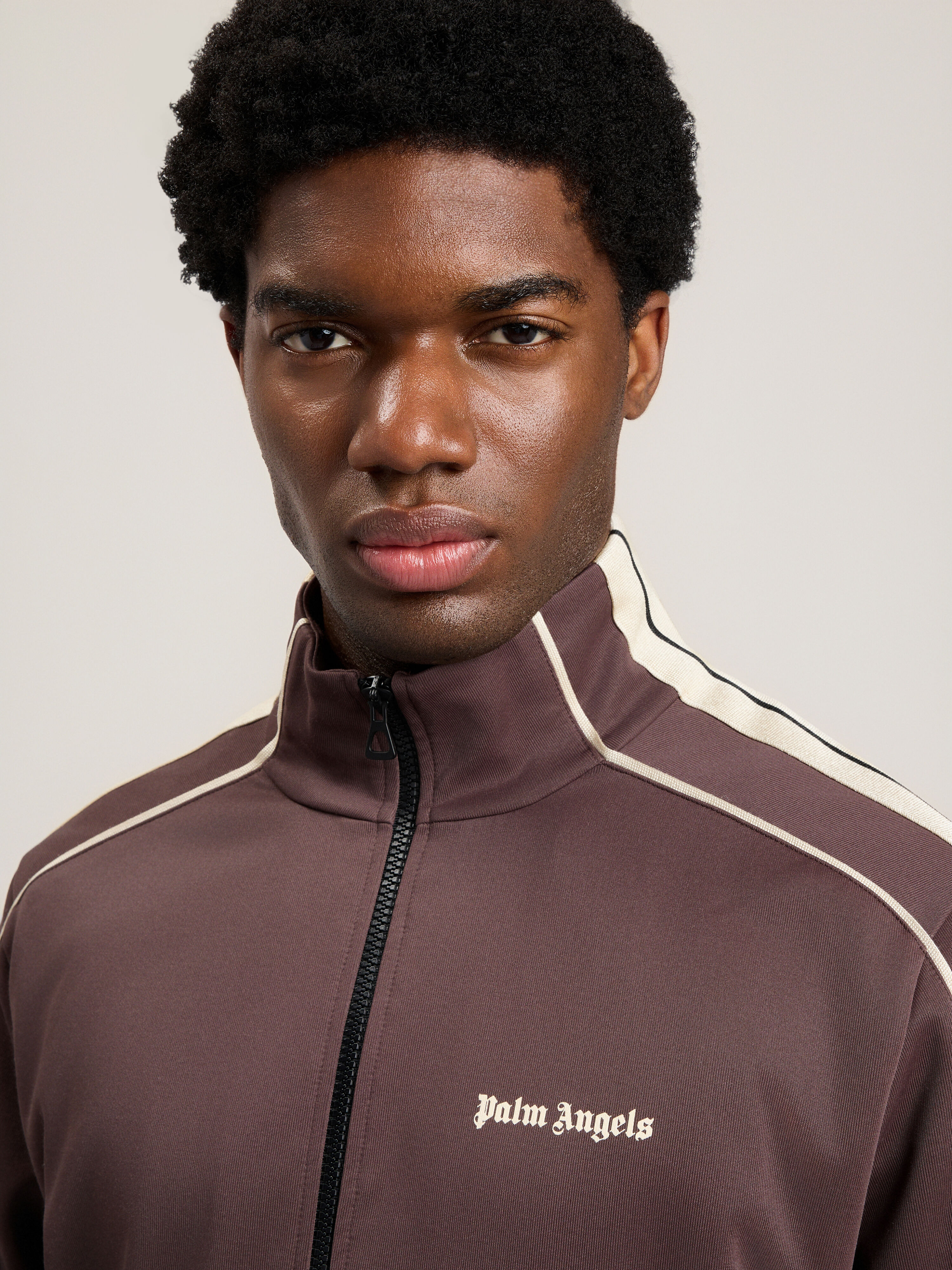 Classic Logo Vintage Track Jacket in BROWN OFF WHITE for Men