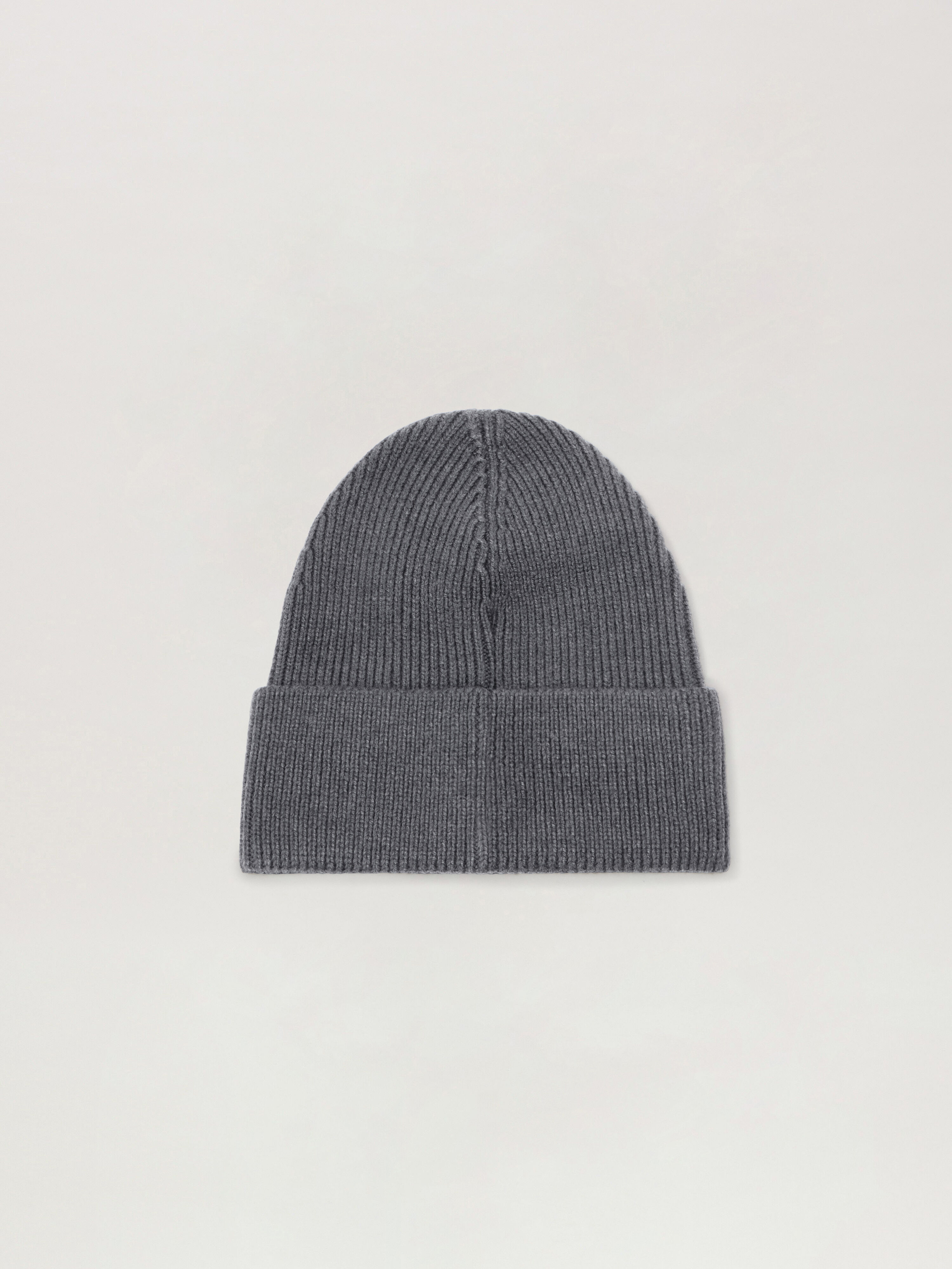 PALM ANGELS Curved Logo Beanie ANTHRACITE - BLACK PMLC030F25KNI002
