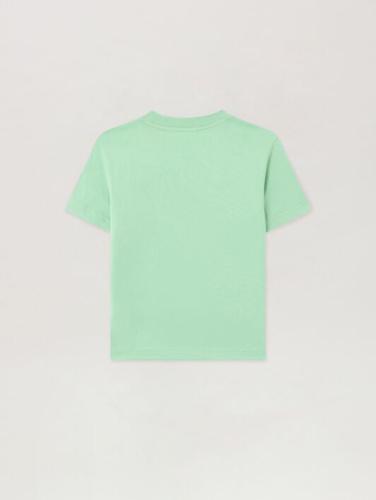 PALM ANGELS Palm Dog.Tshirt VERDE/GREEN PBAA003S26JER008