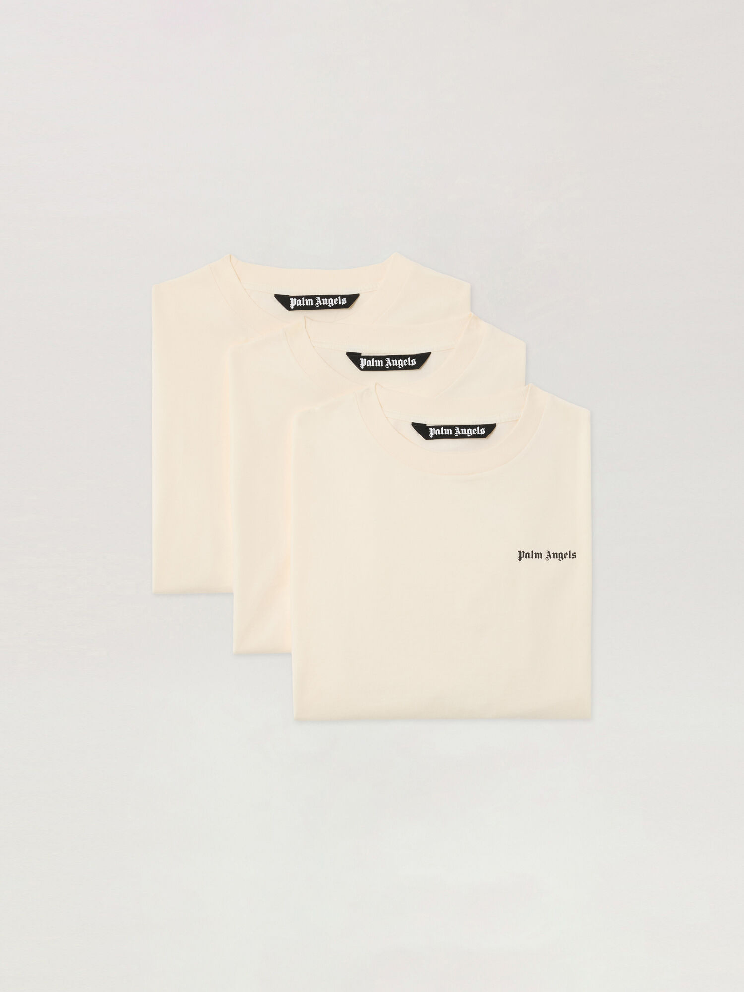 Classic Logo Three-Pack T-Shirt PALM ANGELS Classic Logo Three-Pack T-Shirt OFF WHITE - BLACK PAM2B01F26JR01
