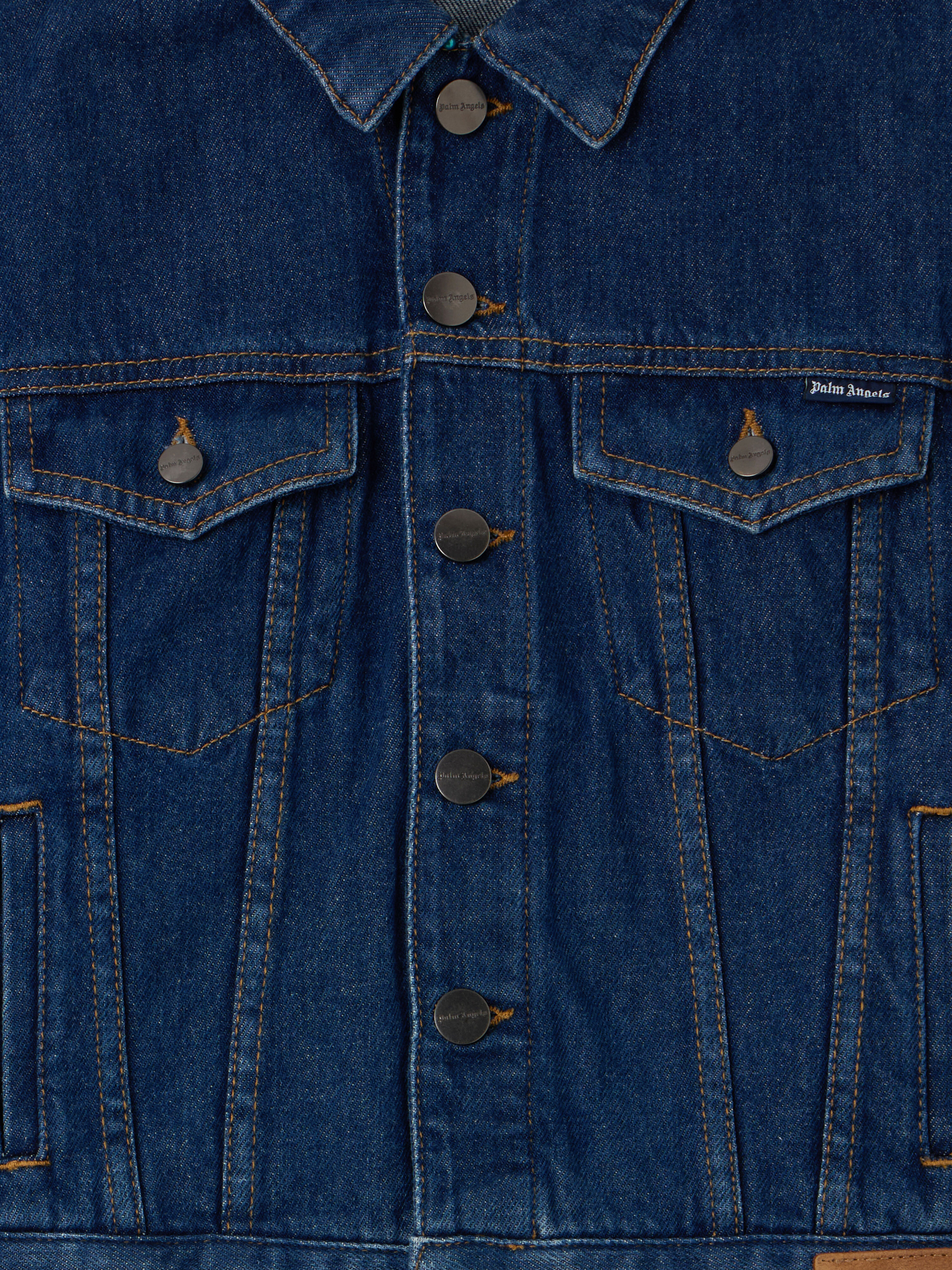 PALM ANGELS Classic Logo Denim Jkt BLUE - LIGHT BLUE PBYE001F25DEN001