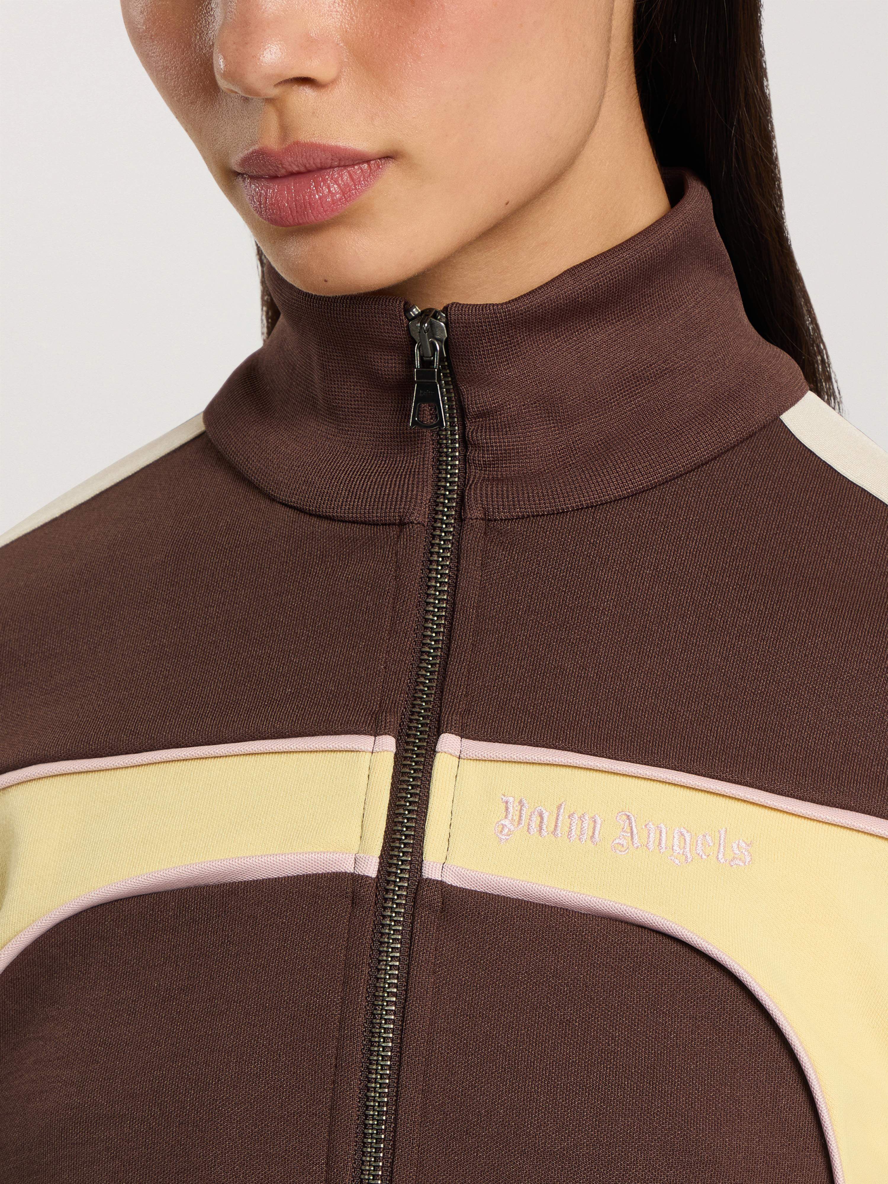 Colorblock Track Jacket PALM ANGELS Colorblock Track Jacket BROWN - LIGHT YELLOW PAWBD03F26FB01