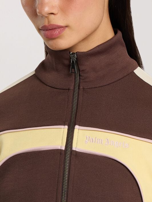 Colorblock Track Jacket PALM ANGELS Colorblock Track Jacket BROWN - LIGHT YELLOW PAWBD03F26FB01