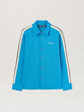 PALM ANGELS  Classic Logo Track Shirt LIGHT BLUE - OFF WHITE PMGE043S25FAB003