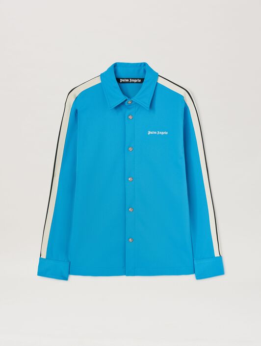 PALM ANGELS  Classic Logo Track Shirt LIGHT BLUE - OFF WHITE PMGA104S25FAB001