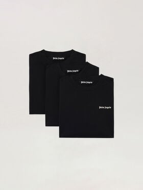 Classic Logo Three-Pack T-Shirt PALM ANGELS Classic Logo Three-Pack T-Shirt BLACK - OFF WHITE PAM2B01F26JR01