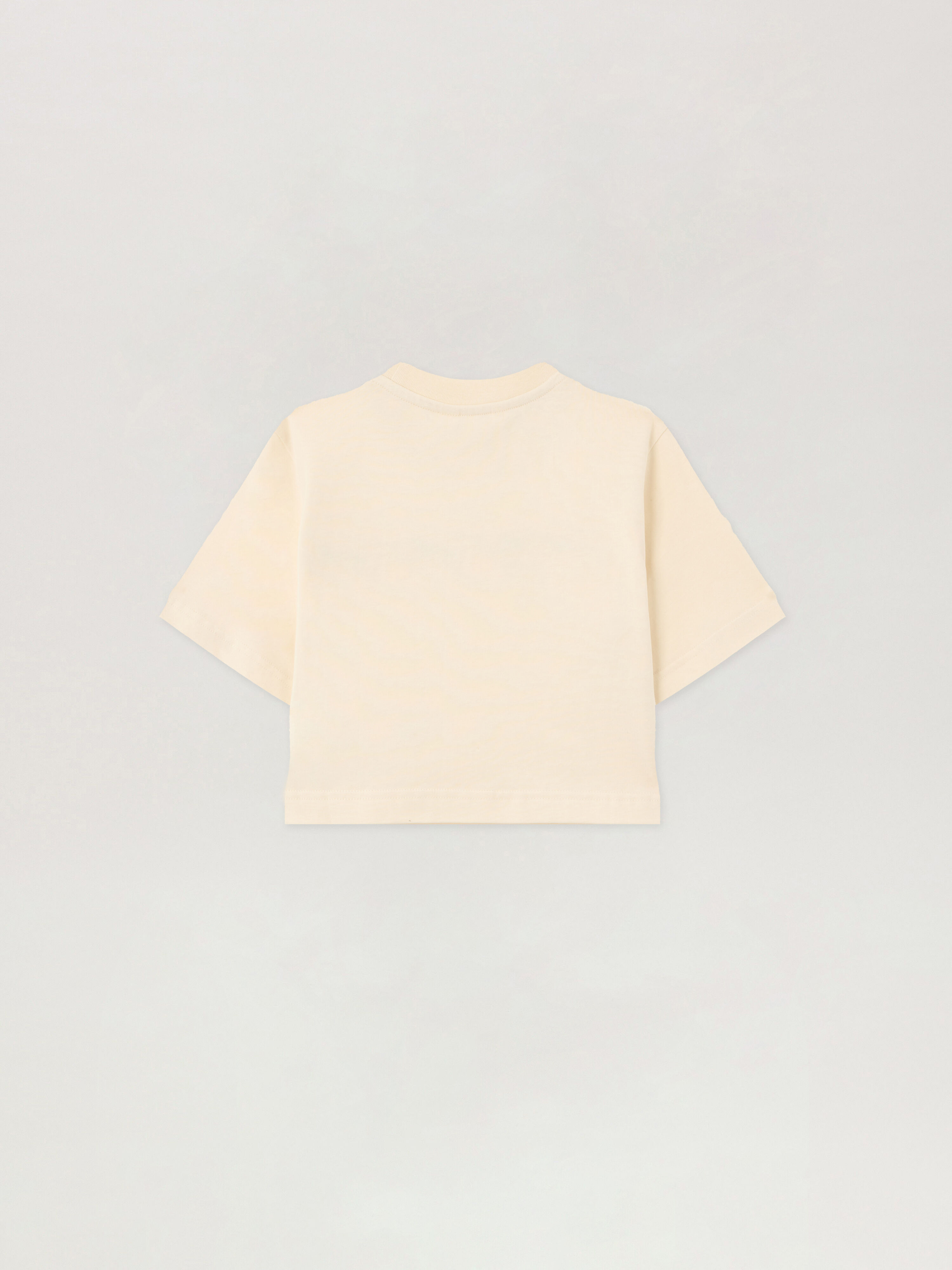 PALM ANGELS Shiny Studs Cropped Over T-Shirt OFF WHITE PGAA004S26JER001