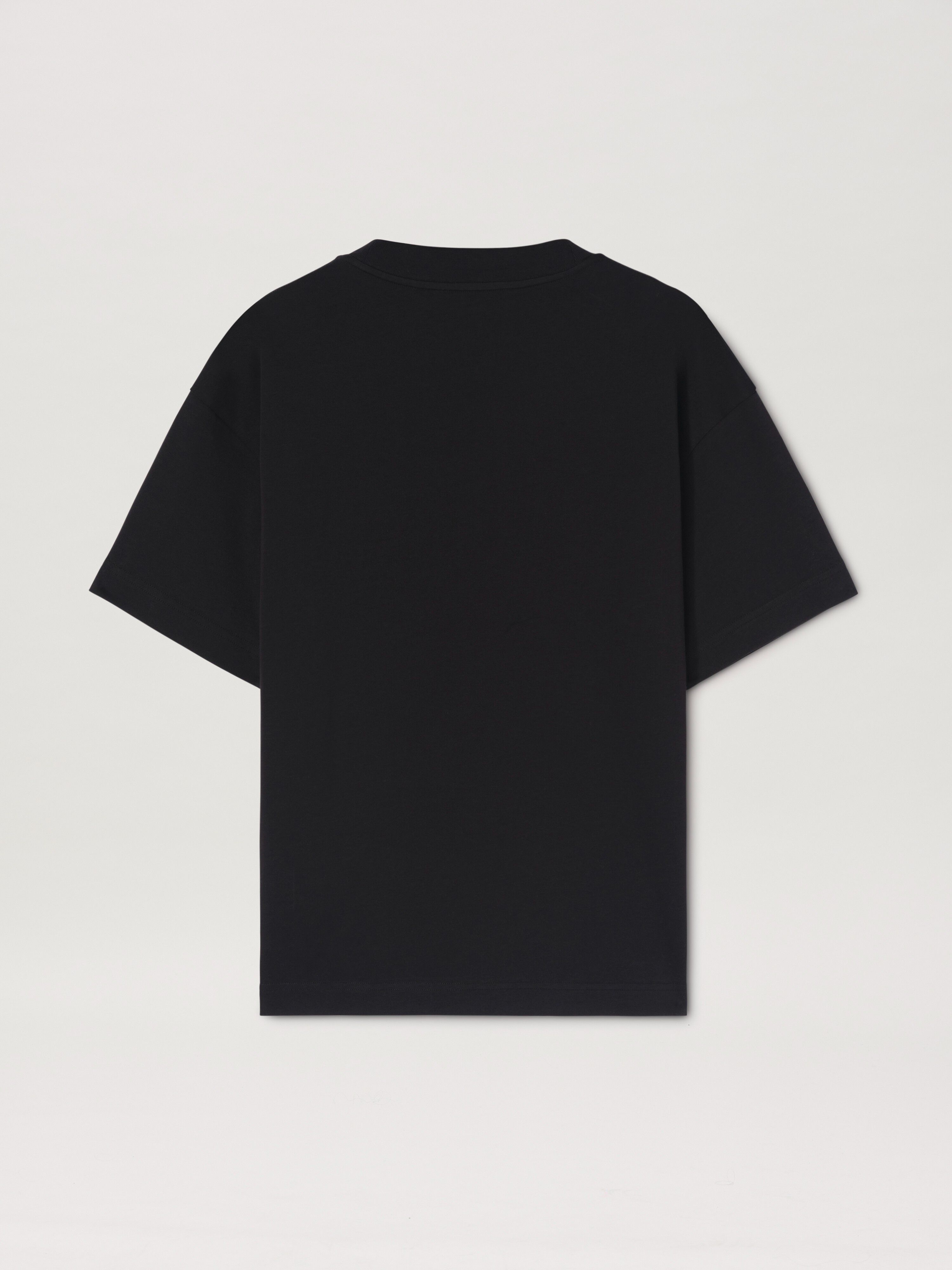 PALM ANGELS  Flame logo T-shirt NERO - BIANCO PMAA001S25JER002