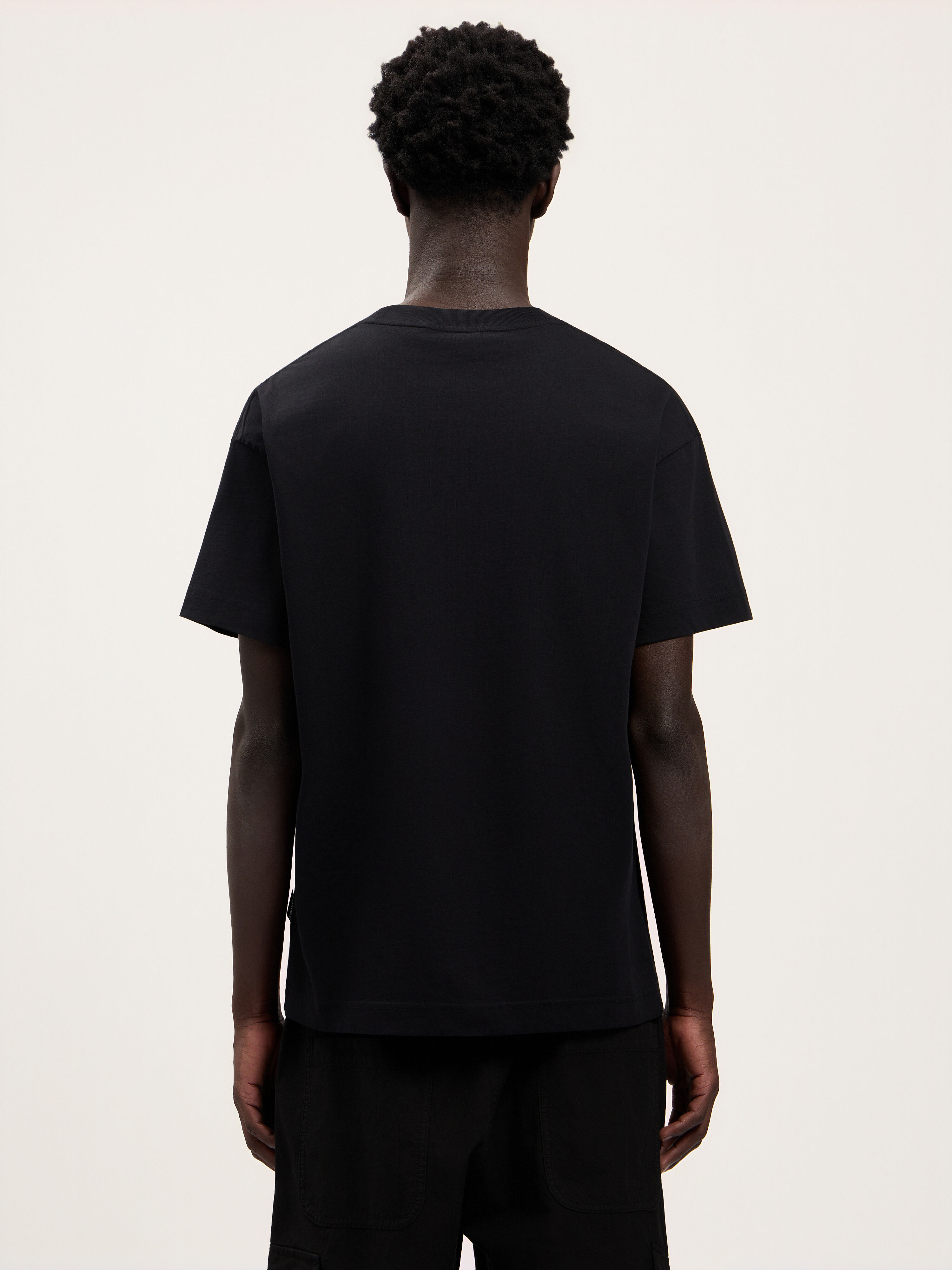 PALM ANGELS Neck Logo T-Shirt BLACK RED PMAA109S26JER008