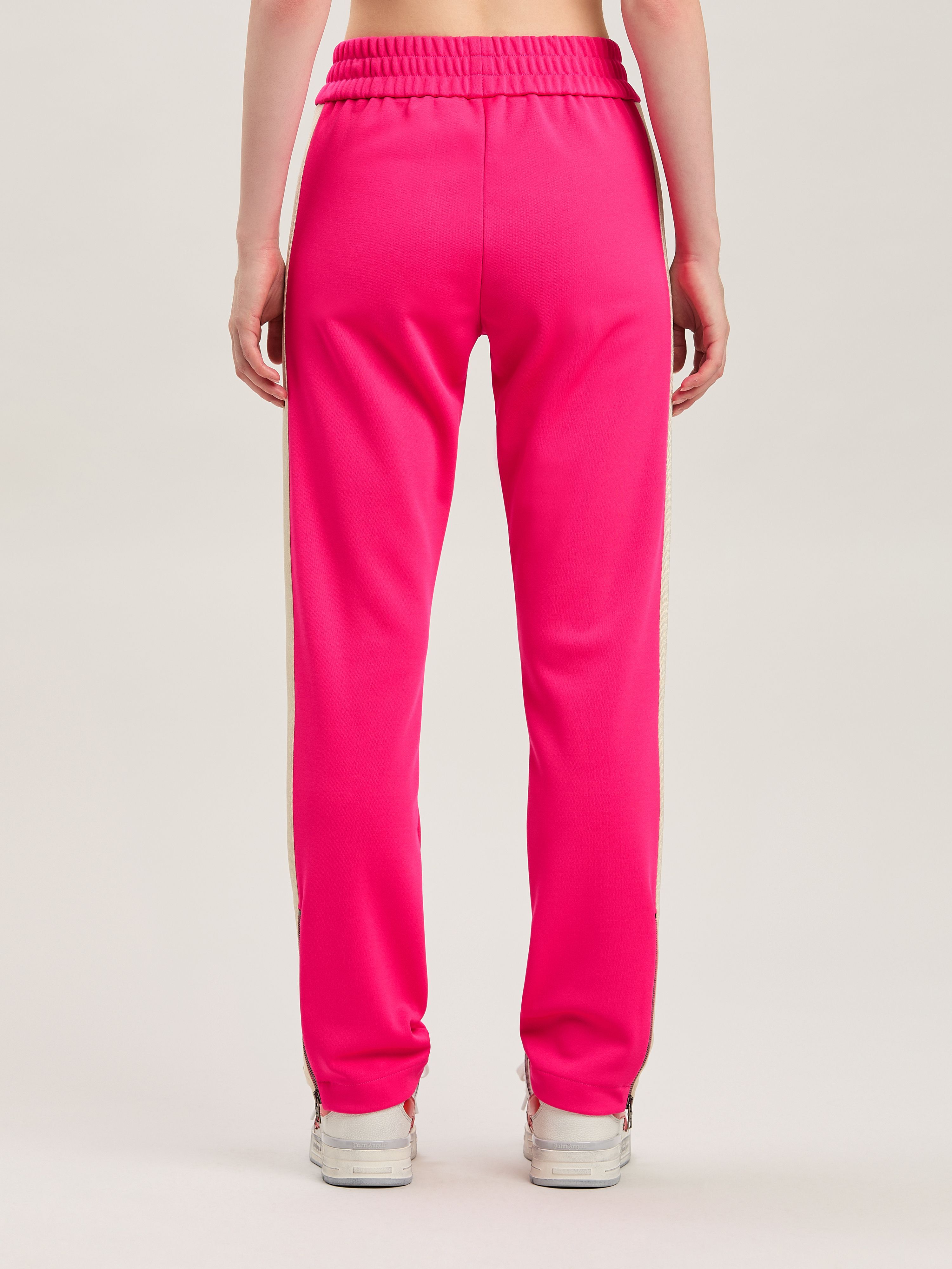 PALM ANGELS  Jogginghose mit klassischem Logo-Stickerei FUCHSIA - OFF WHITE PWCJ001S25FAB001