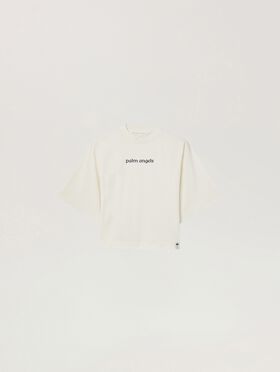 PALM ANGELS Lions Herald Boxy T-Shirt OFF WHITE - BLACK PAWAA03W26JR04