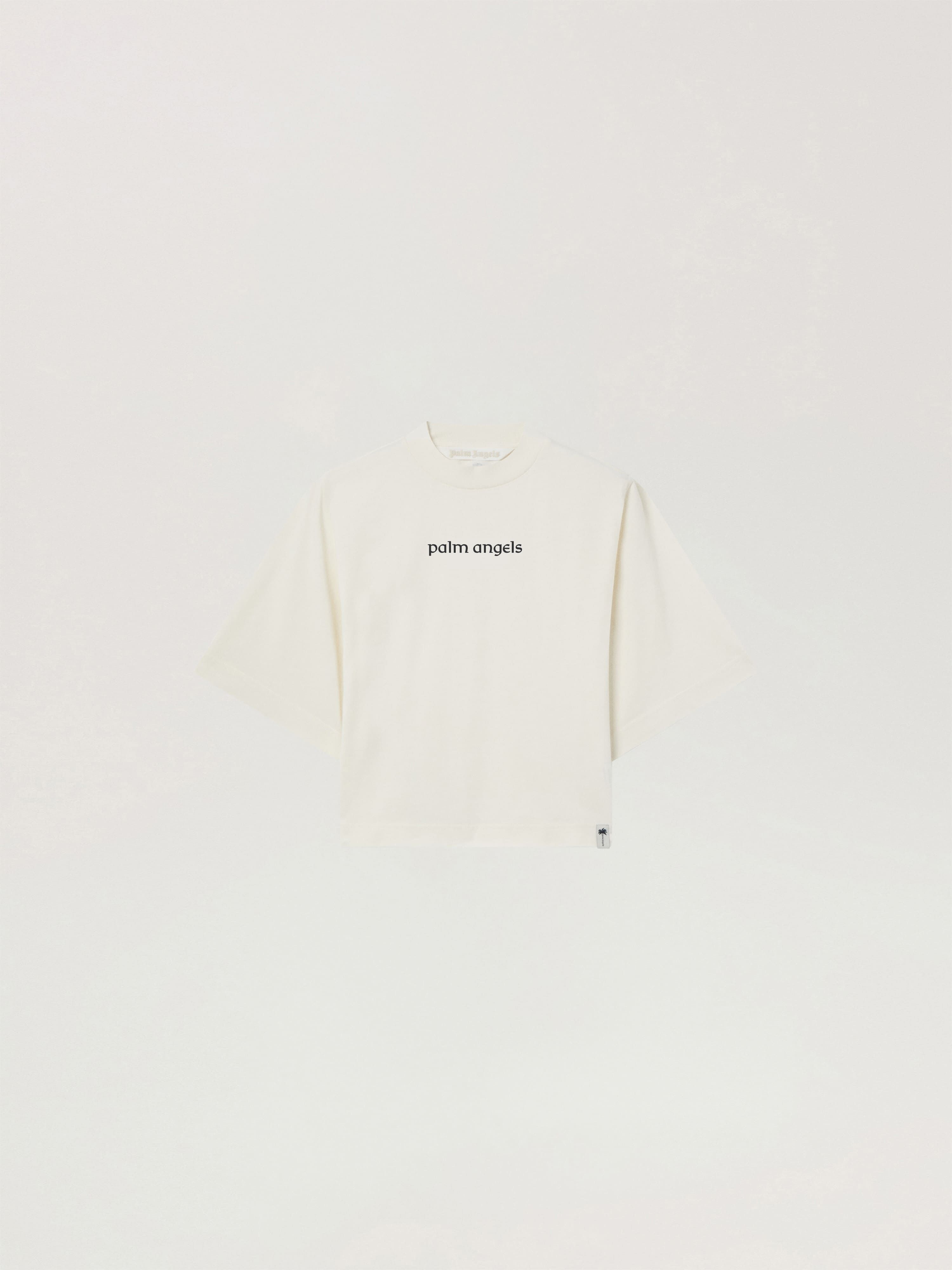 Lions Herald Boxy T-Shirt PALM ANGELS Lions Herald Boxy T-Shirt OFF WHITE - BLACK PAWAA03W26JR04