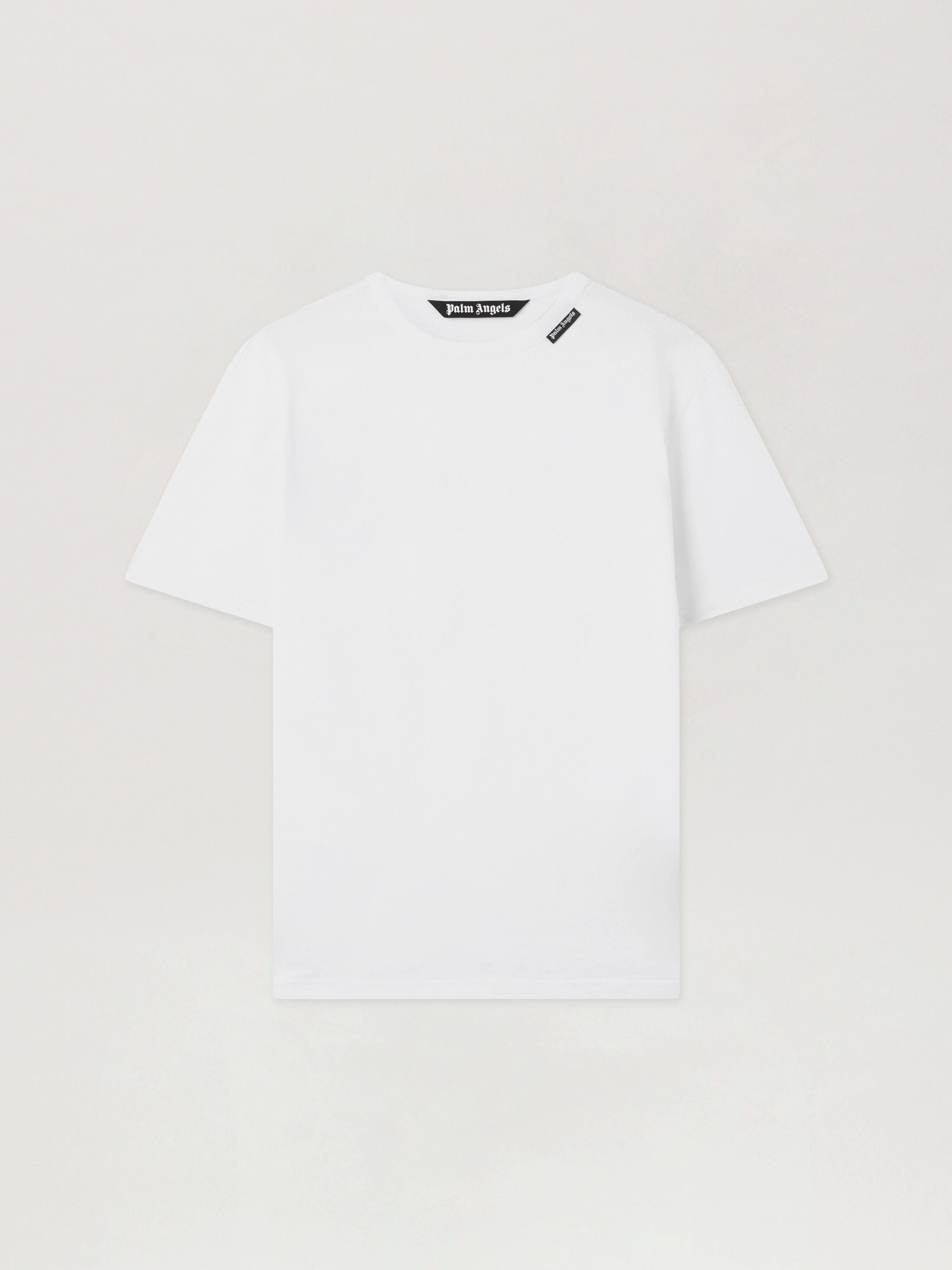 PALM ANGELS Essential Crewneck T-Shirt WHITE BLACK PMUG001C99FAB001