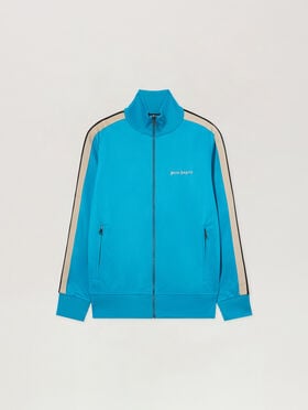PALM ANGELS Classic Logo Track Jacket MEDIUM BLUE - OFF WHITE PAMBD01F26FB01