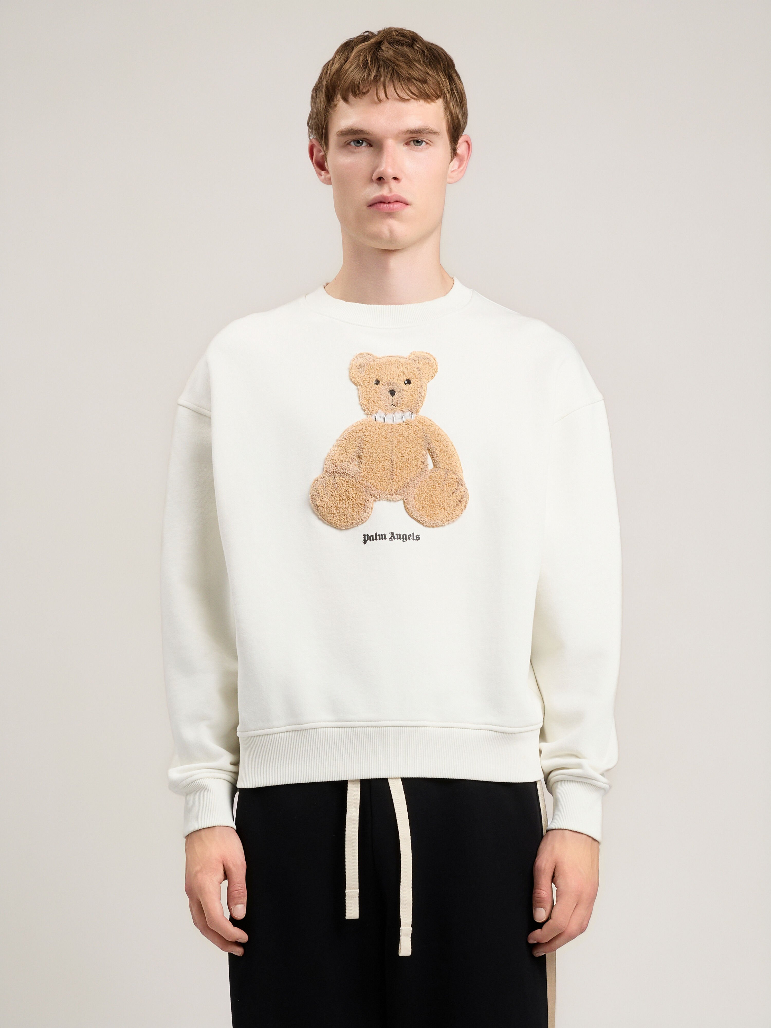 Bear Sweatshirt PALM ANGELS Bear Sweatshirt OFF WHITE BROWN PMBA08HS26FLE009