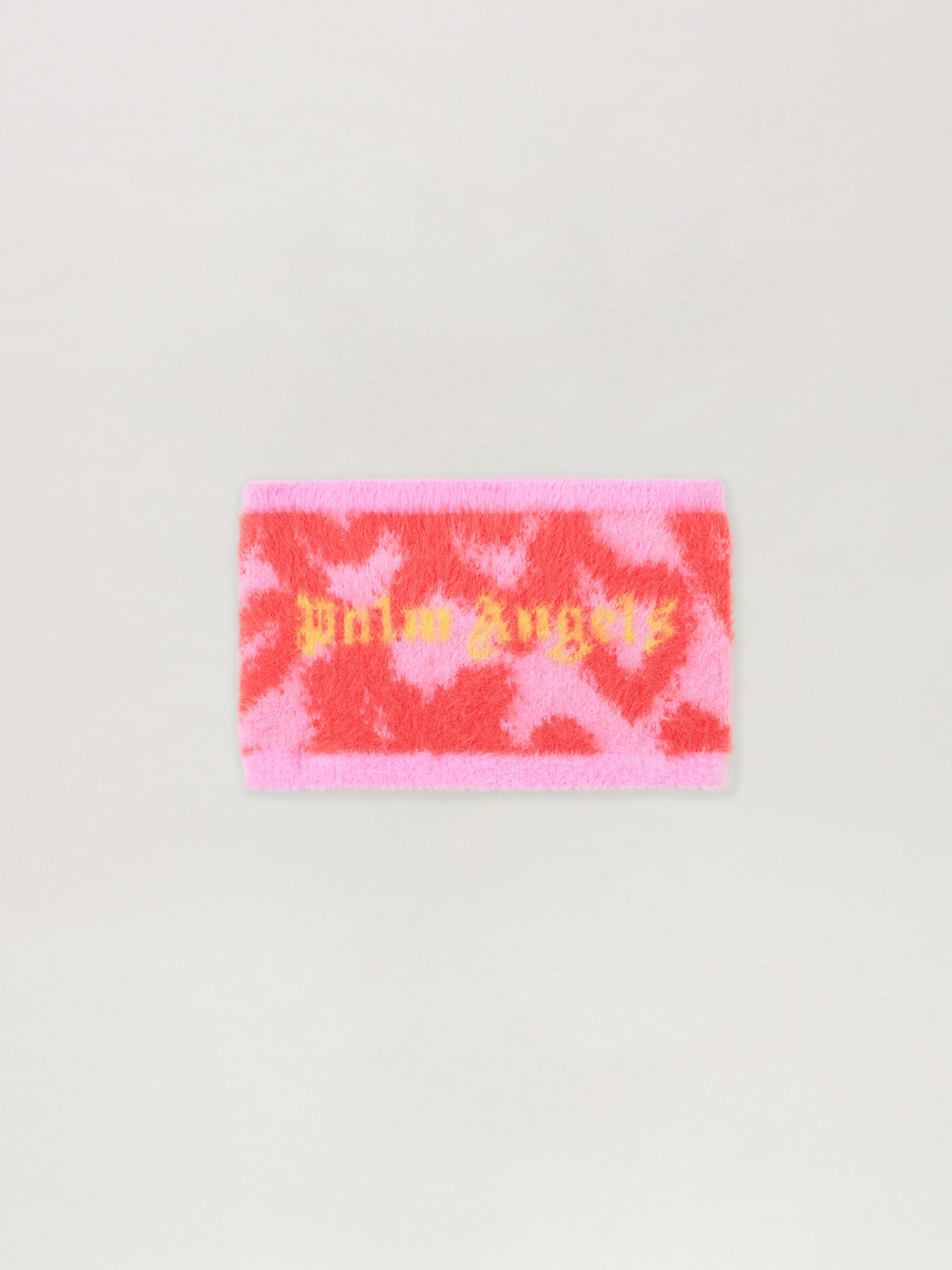 PALM ANGELS Pa Spray Hearts Knit Collar ROSE PINK - OCHER YELLOW PGMA009F25KNI001