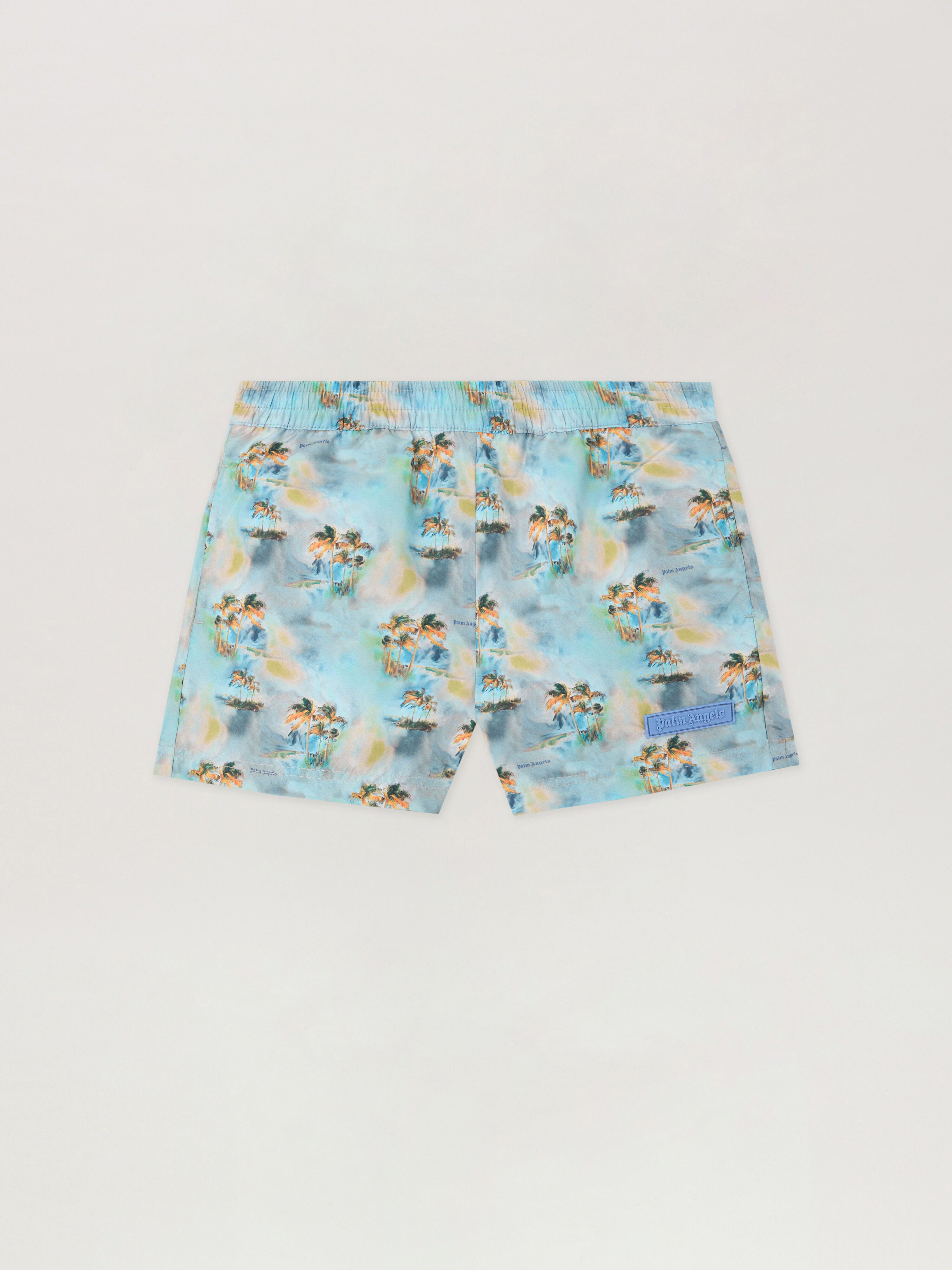 PALM ANGELS Aop Tie Dye Short Beachwear BLU BIMBO/ BABY BLUE PBFD001S26FAB001
