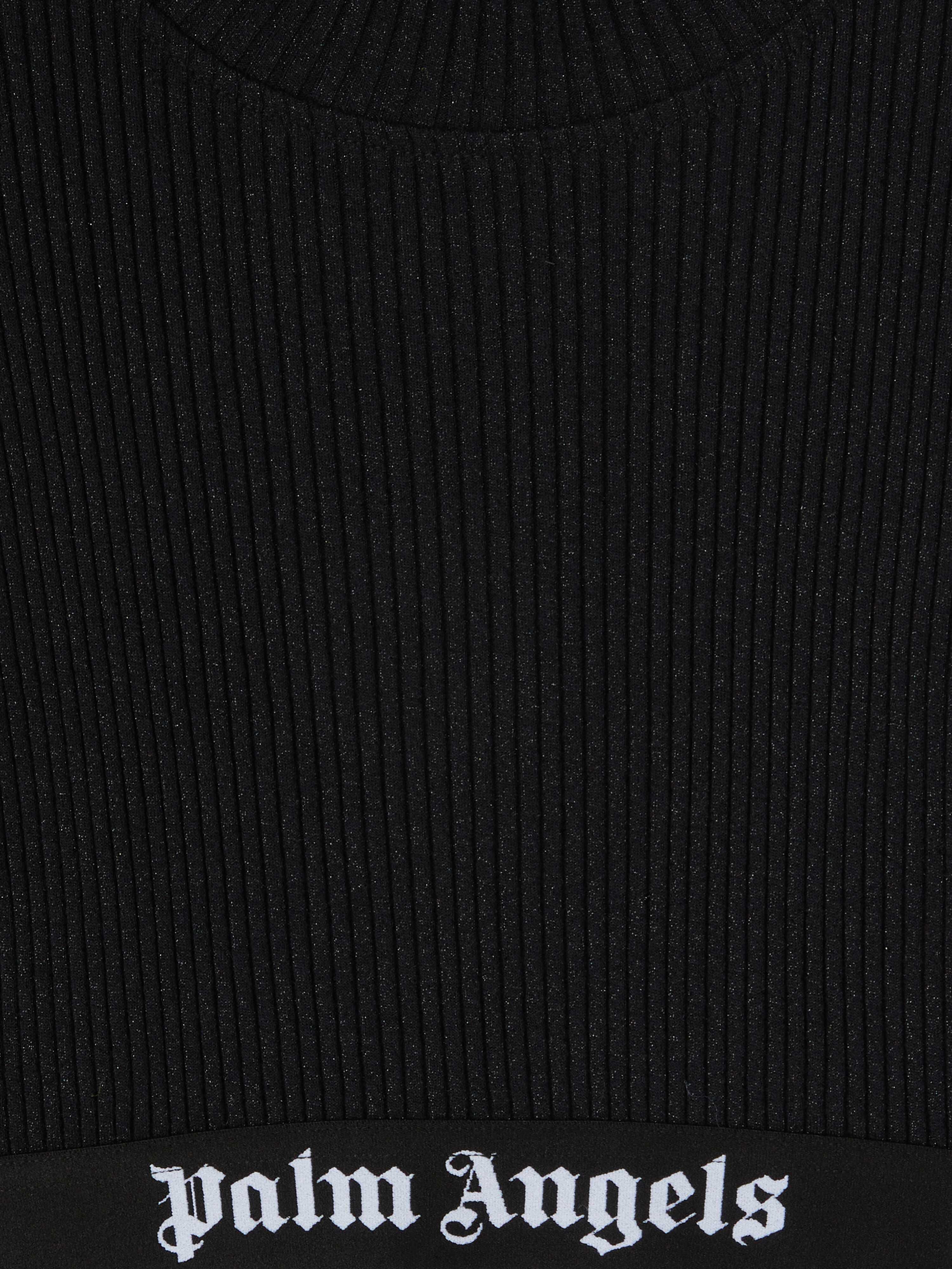 PALM ANGELS  Logo Band Lurex Top BLACK BLACK PGAD004S25JER001