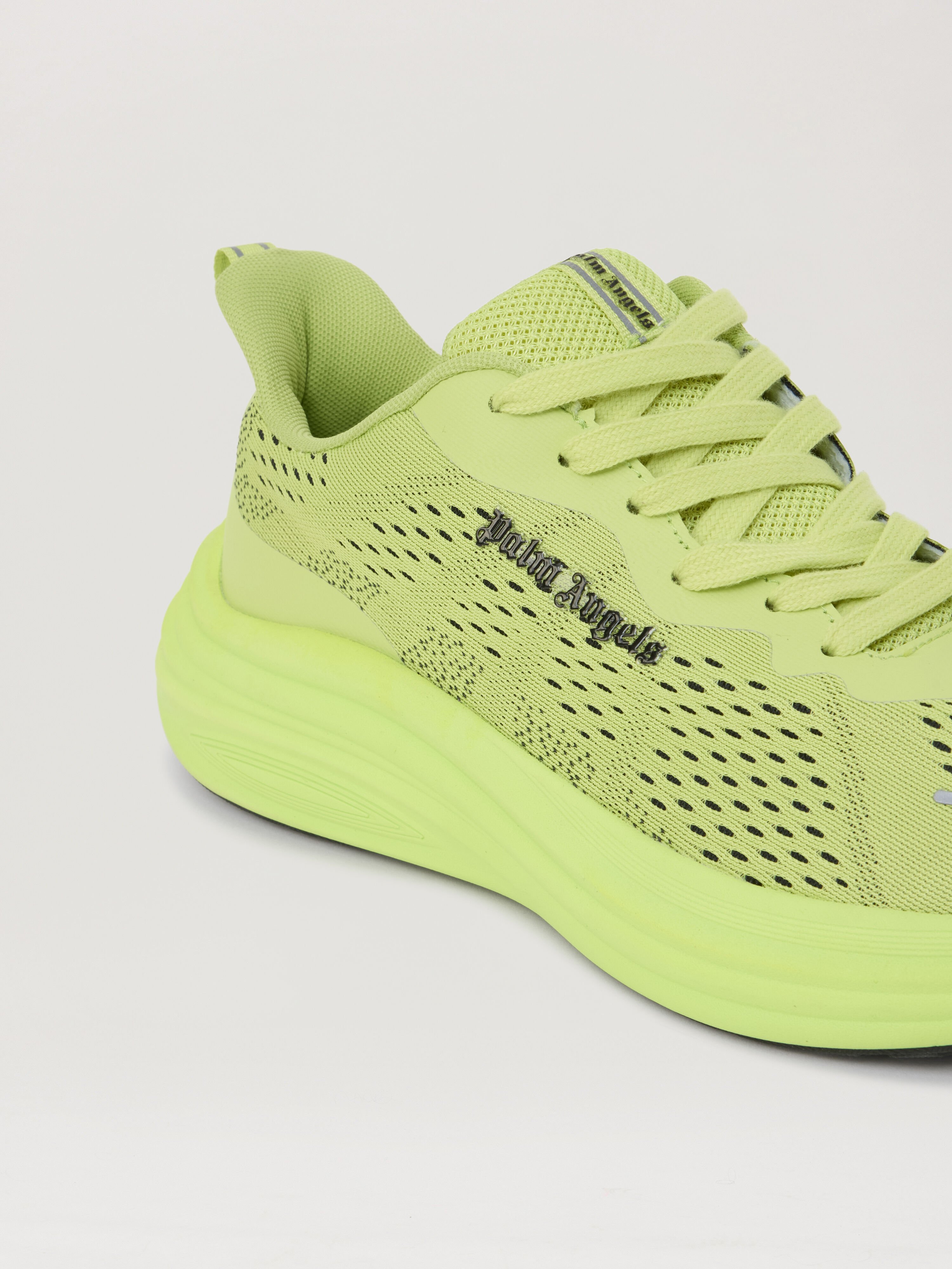 PALM ANGELS Sunset Sneakers LIME BLACK PMIA10LS26LEA001