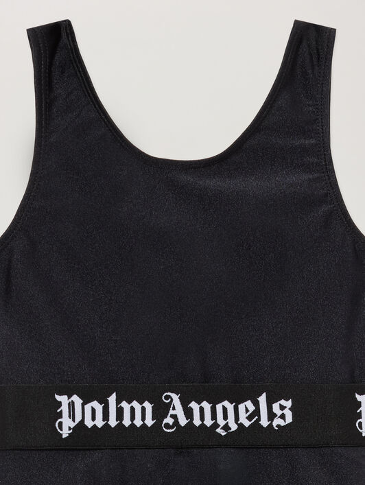 PALM ANGELS Logo Band Swimsuit NERO/BLACK PGFC002S26JER001