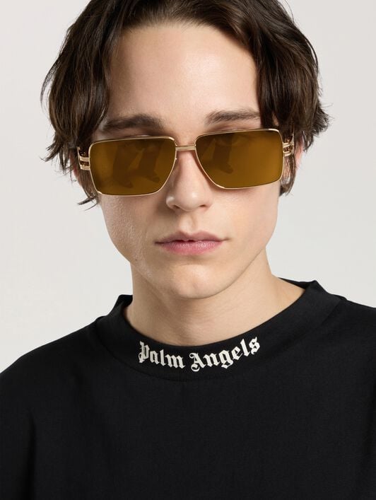 PALM ANGELS Classic Logo Oversized T-Shirt BLACK - OFF WHITE PAMAA05F26JR02