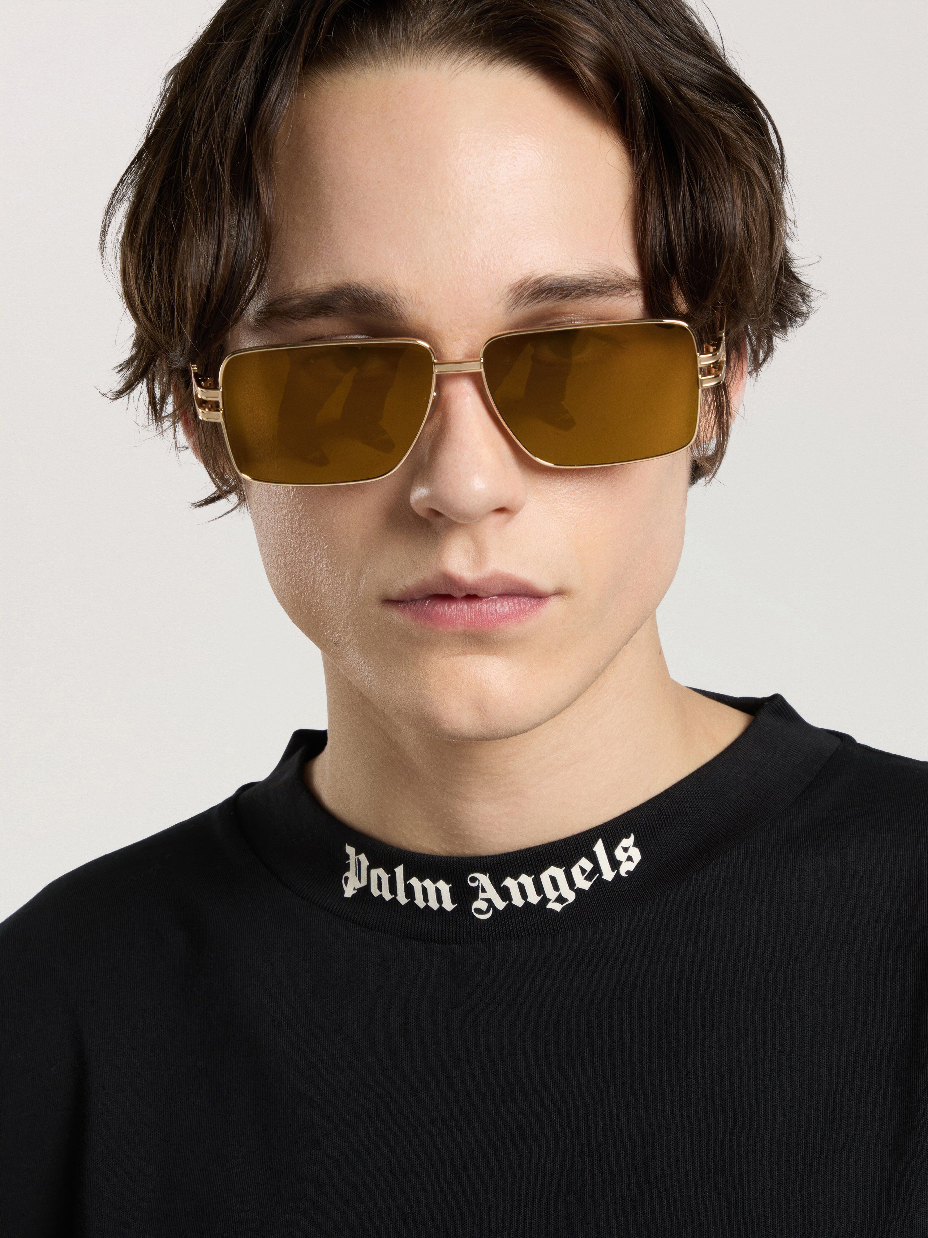 PALM ANGELS Classic Logo Oversized T-Shirt BLACK - OFF WHITE PAMAA05F26JR02