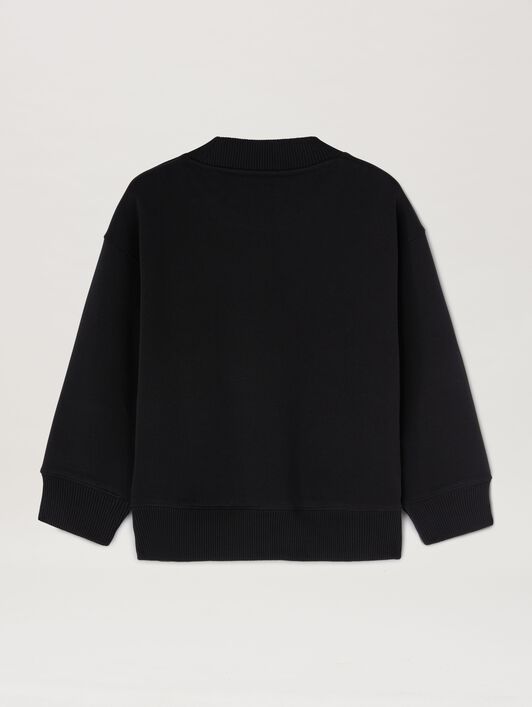 Block Logo Sweatshirt PALM ANGELS Block Logo Sweatshirt BLACK GREEN PBBA012S25FLE002