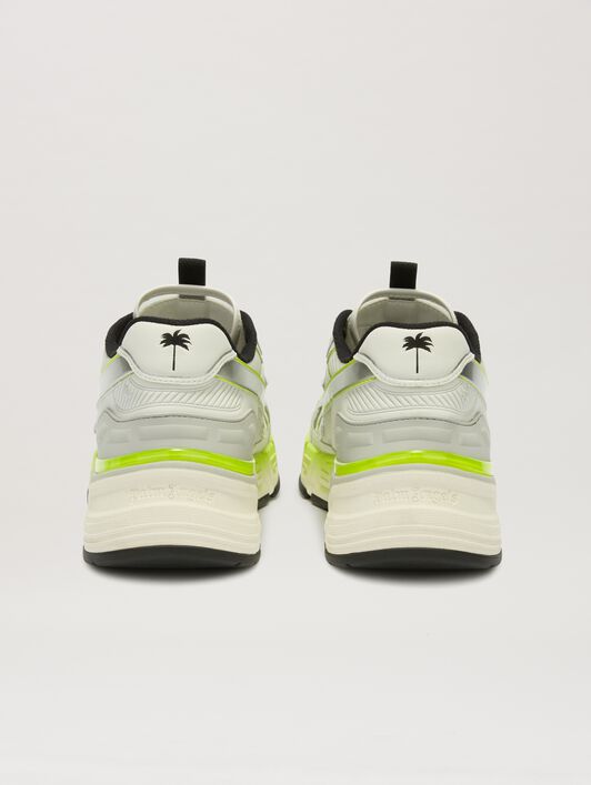 PALM ANGELS  PA 4 Fluo Sneaker YELLOW FLUO - SILVER PMIA102S25FAB002