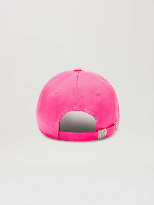 PALM ANGELS  Baseballcap mit eingesticktem geschwungenem Logo FUCHSIA - SOFT PINK PMLB10AS25FAB001
