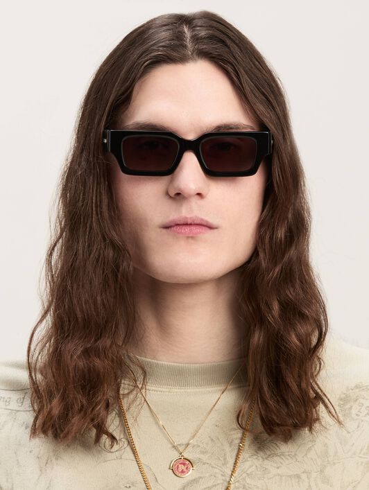 PALM ANGELS  Hyde sunglasses BLACK - DARK GREY PERI086C99PLA001