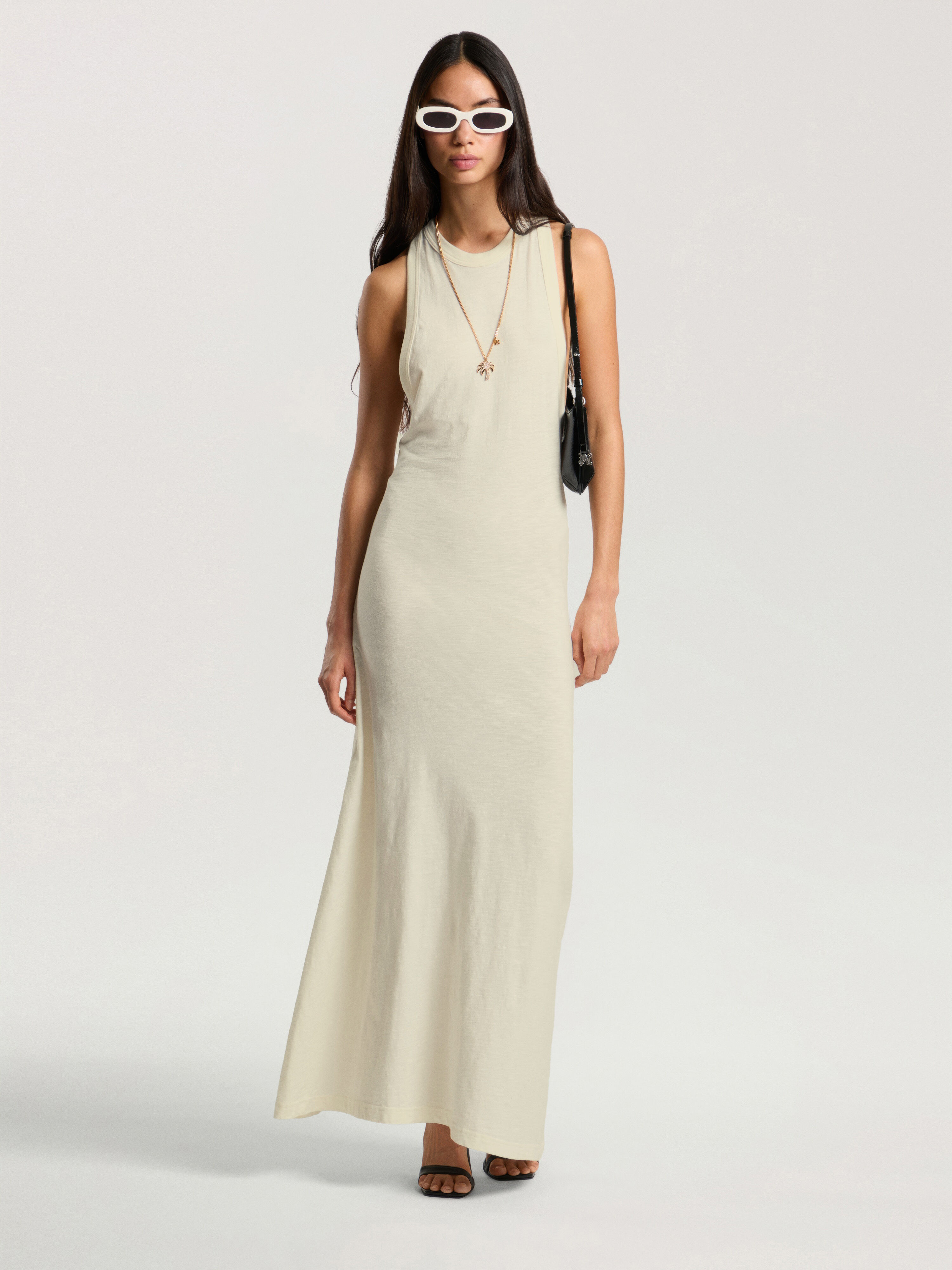Abito Curved Logo PALM ANGELS Abito Curved Logo OFF WHITE - KAKI PAWDH01F26JR01