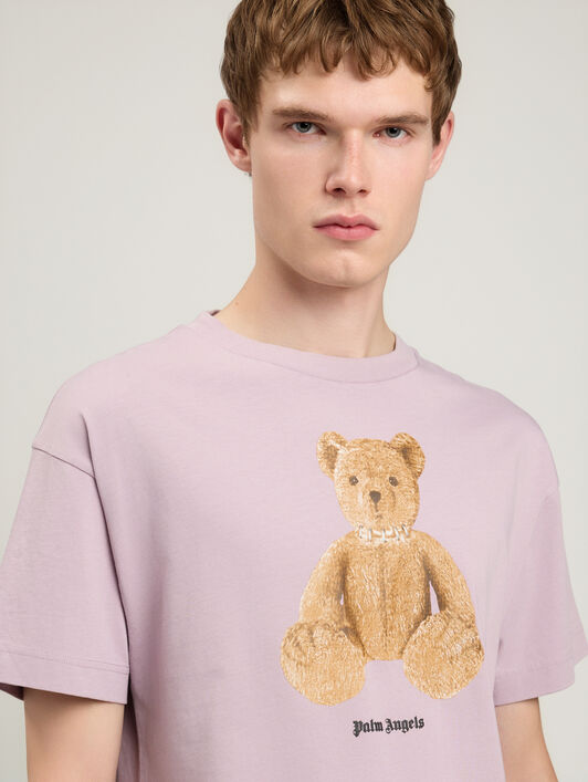 PALM ANGELS Bear T-Shirt LILAC BROWN PMAA109S26JER00A