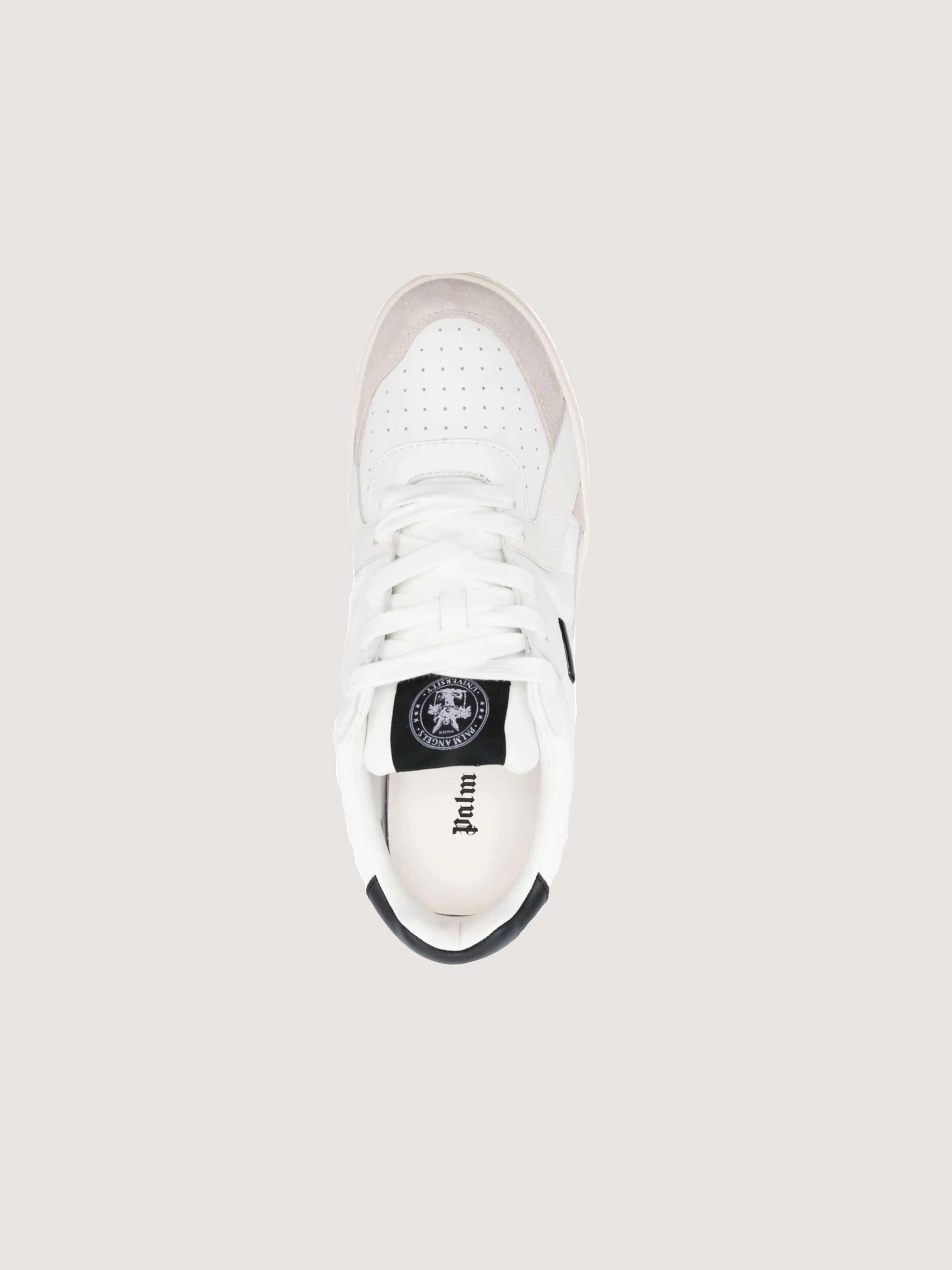 PALM ANGELS University White Sneakers WHITE BLACK PMIA078C99LEA001