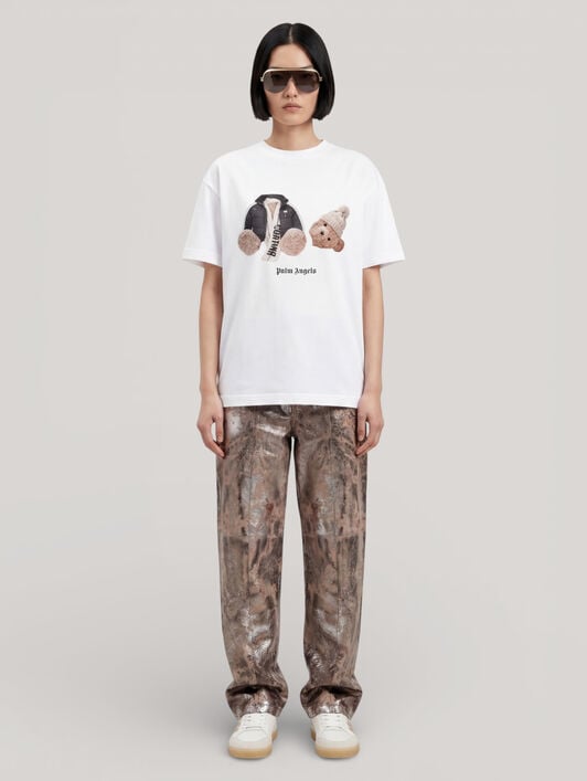 PALM ANGELS Broken Bear Milano Cortina T-shirt WHITE PAMAA011JR001